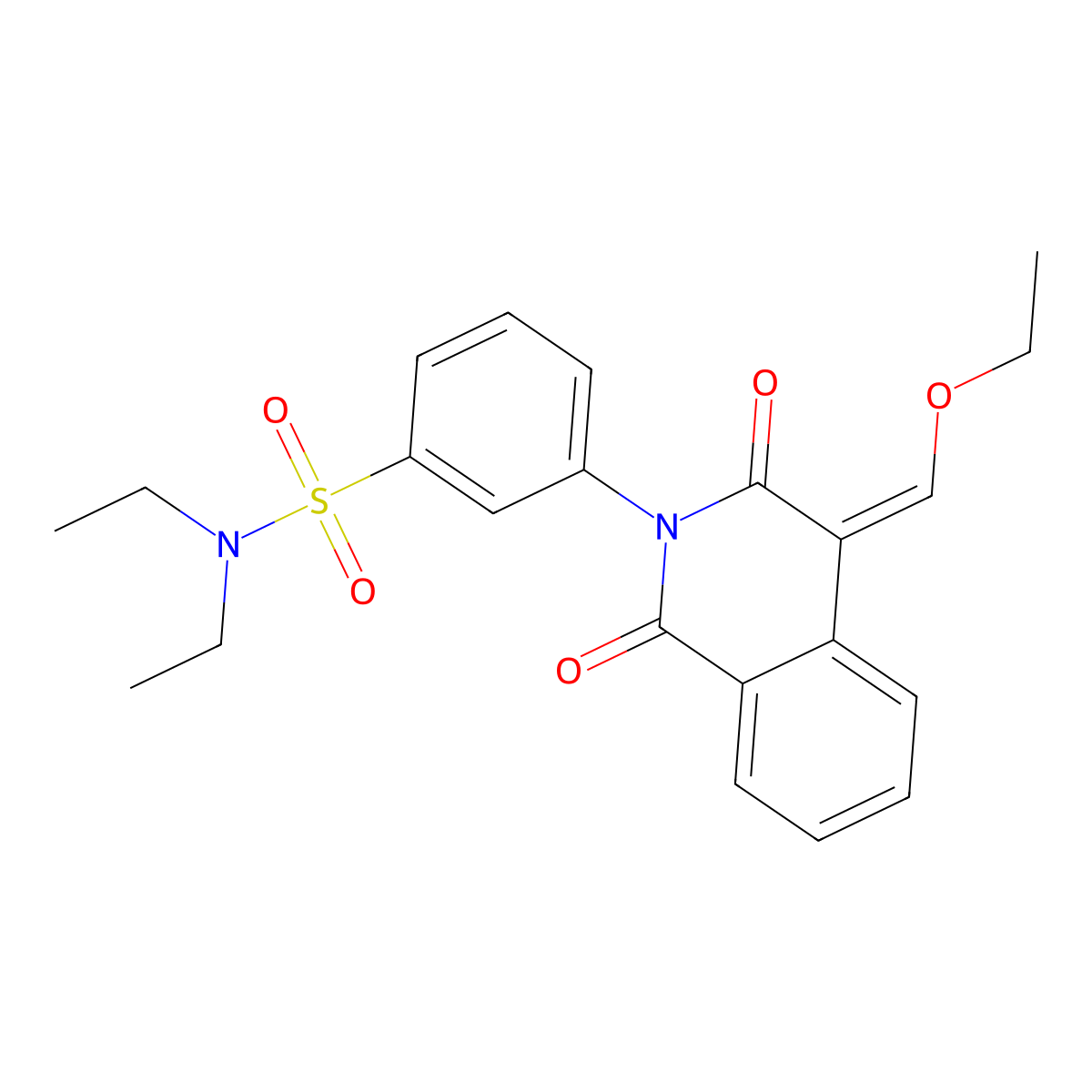 3-(4-(Ethoxymethylene)-1,3-dioxo-3,4-dihydroisoquinolin-2(1h)-yl)-n,n-diethylbenzenesulfonamide molecular structure, CAS 565195-44-0