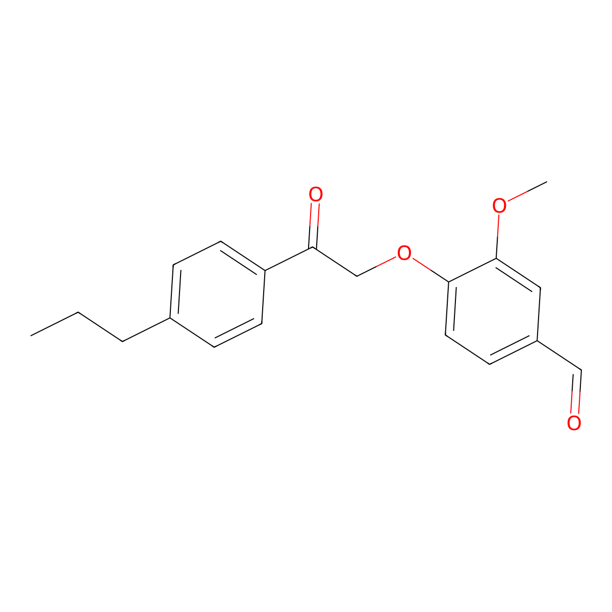 3-Methoxy-4-[2-oxo-2-(4-propylphenyl)ethoxy]benzaldehyde molecular structure, CAS 565195-45-1