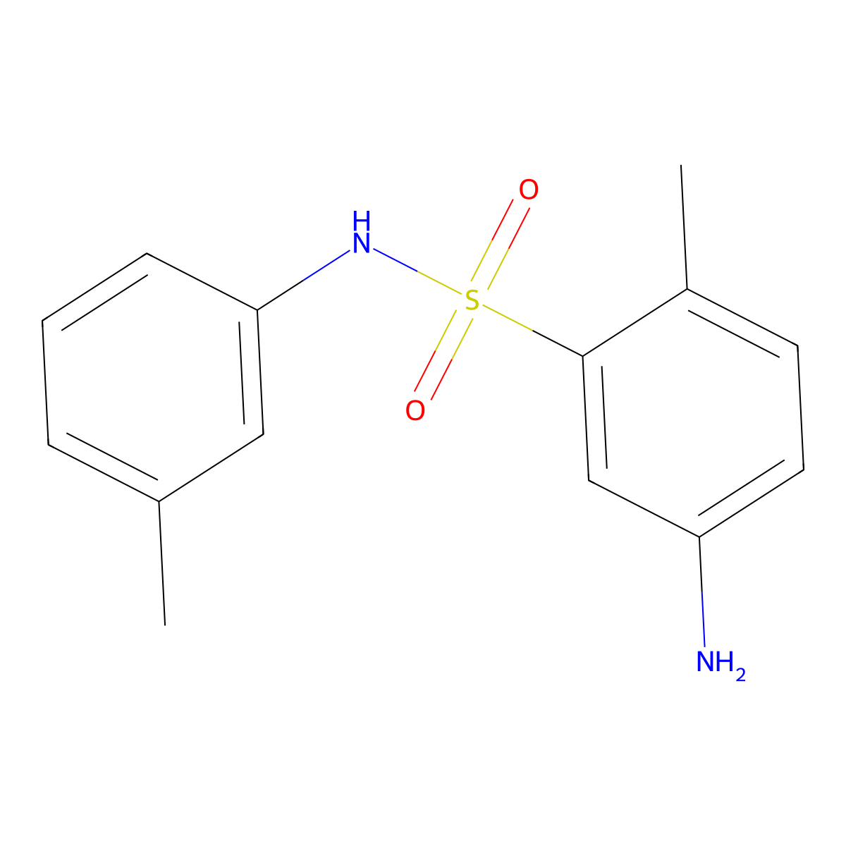 5-amino-2-methyl-N-(3-methylphenyl)benzene-1-sulfonamide molecular structure, CAS 565195-67-7