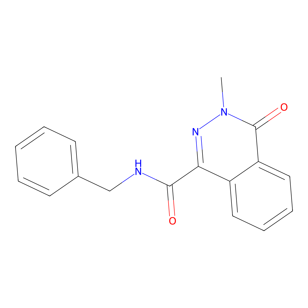 N-benzyl-3-methyl-4-oxophthalazine-1-carboxamide molecular structure, CAS 565195-83-7