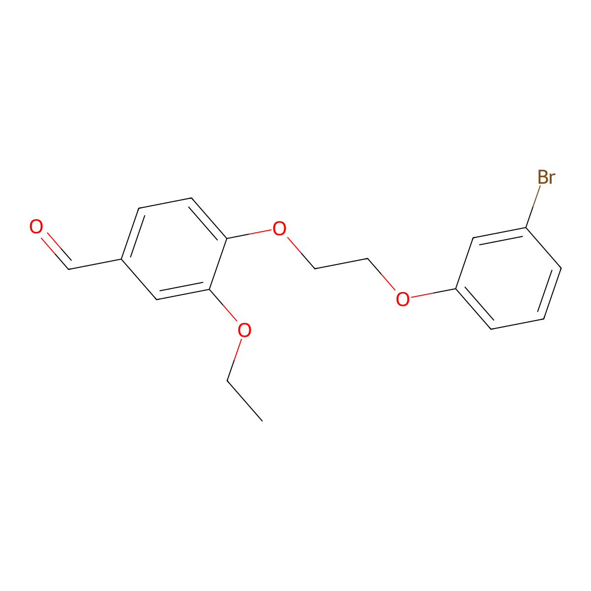 4-[2-(3-Bromophenoxy)ethoxy]-3-ethoxybenzaldehyde molecular structure, CAS 565196-43-2