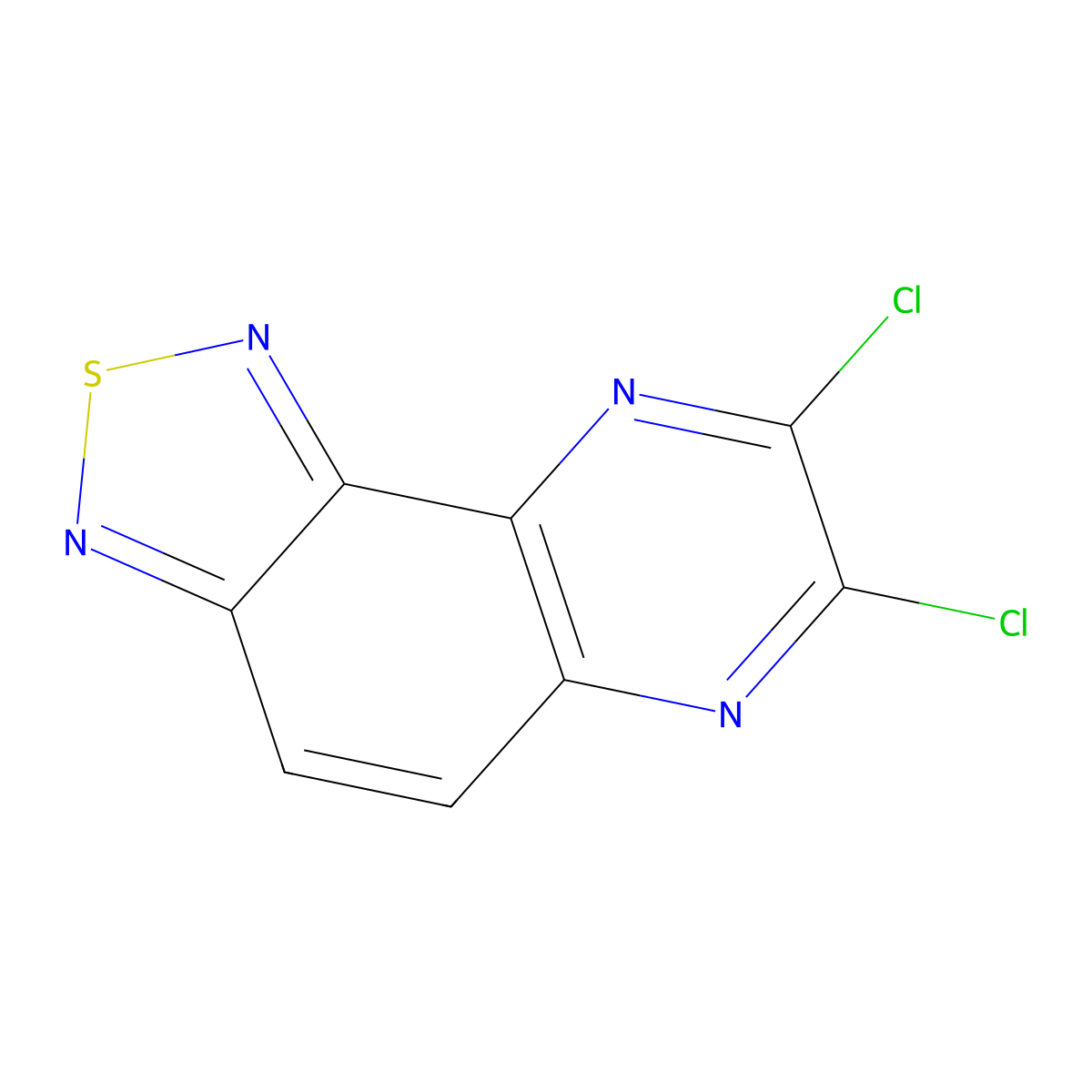7,8-Dichloro-[1,2,5]thiadiazolo[3,4-f]quinoxaline molecular structure, CAS 565196-68-1
