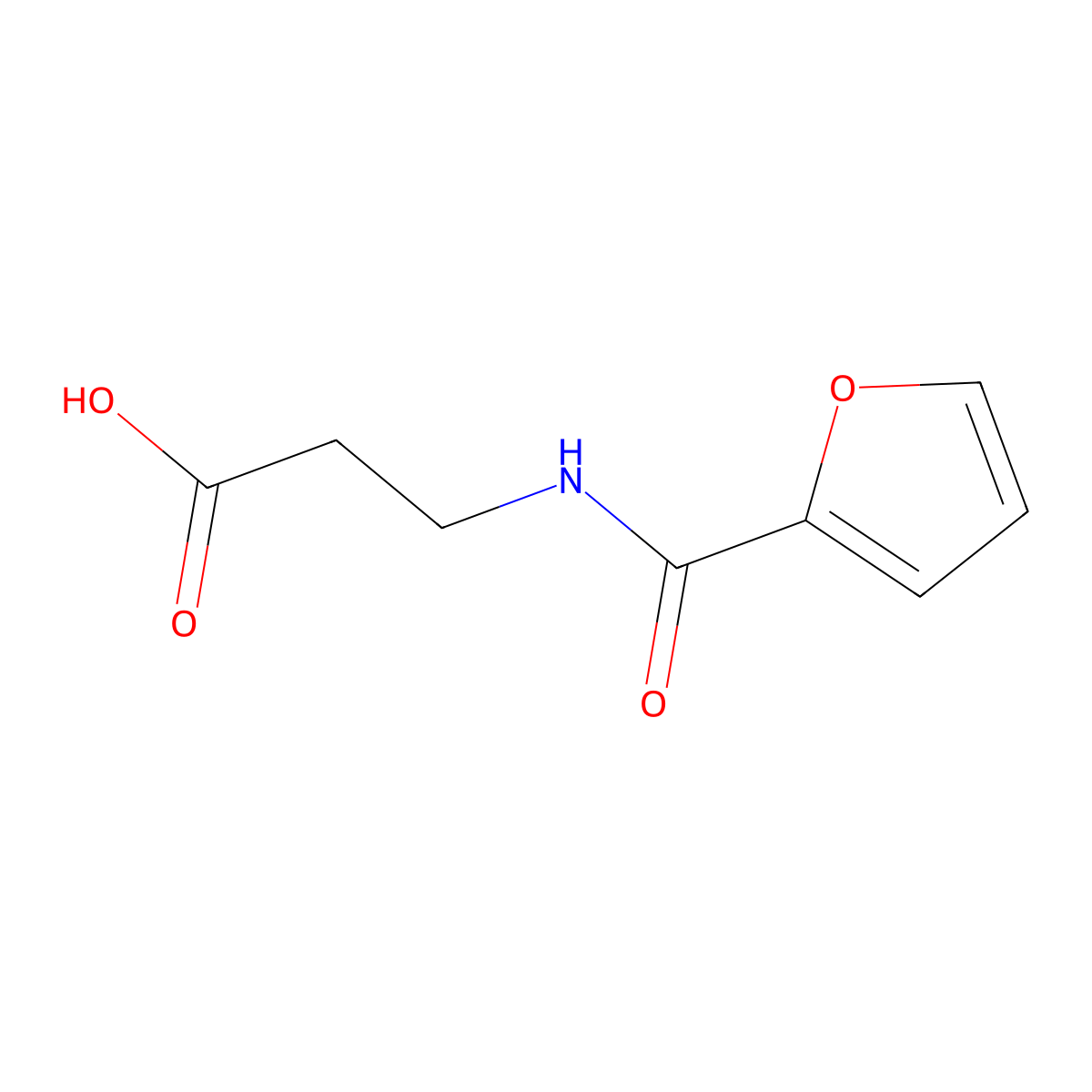 3-(2-Furoylamino)propanoic acid molecular structure, CAS 5652-37-9