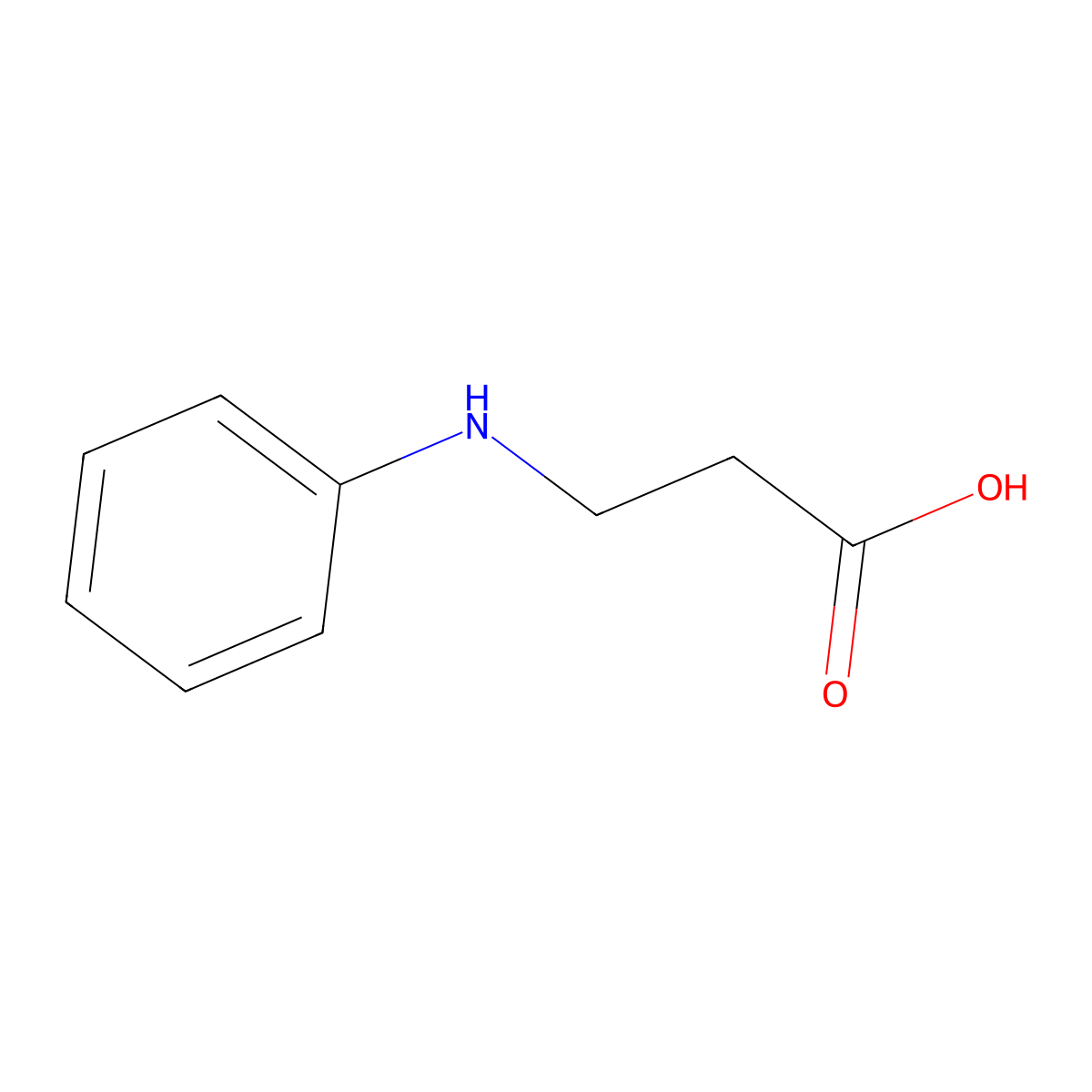N-Phenyl-beta-alanine molecular structure, CAS 5652-38-0