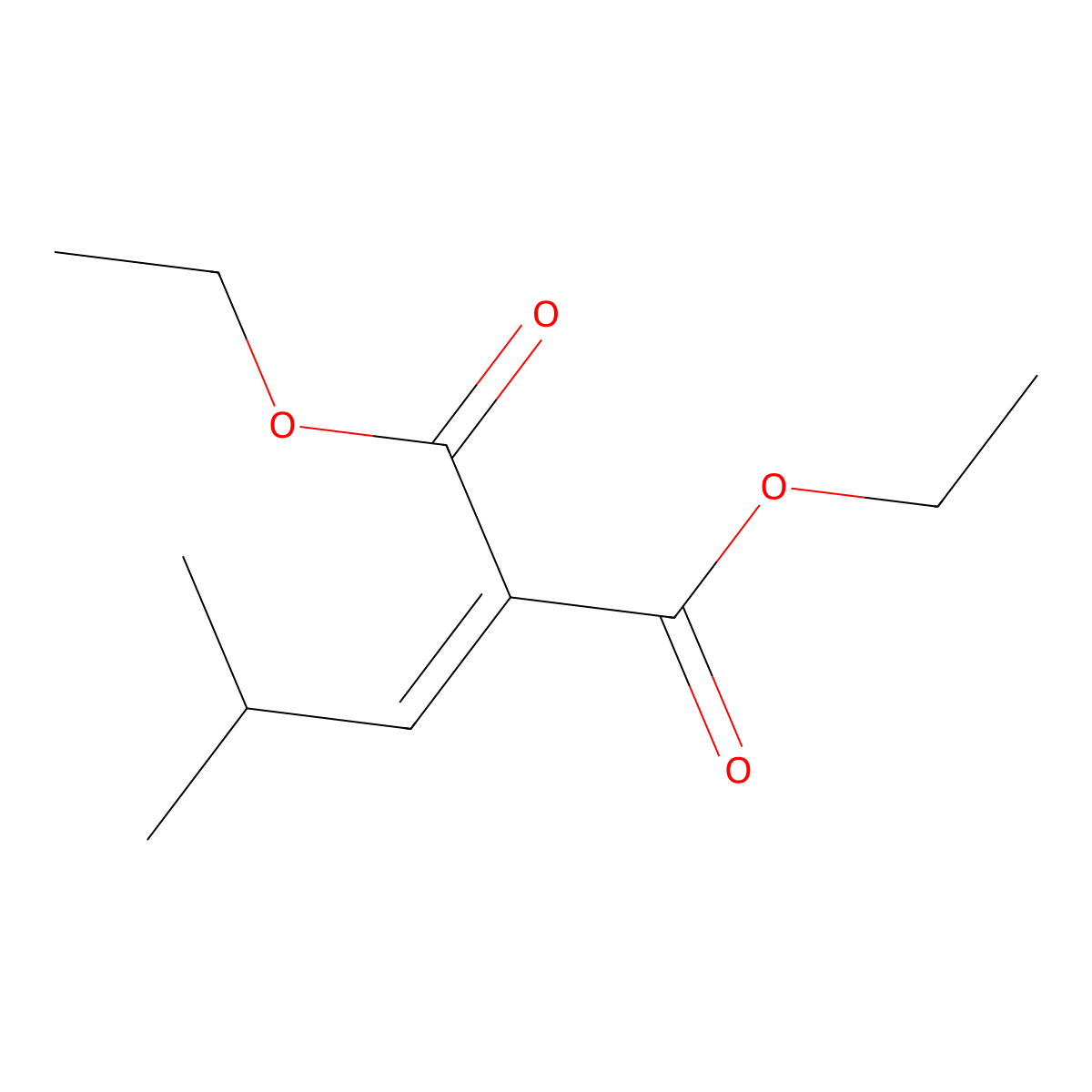 Diethyl 2-(2-methylpropylidene)malonate molecular structure, CAS 5652-68-6