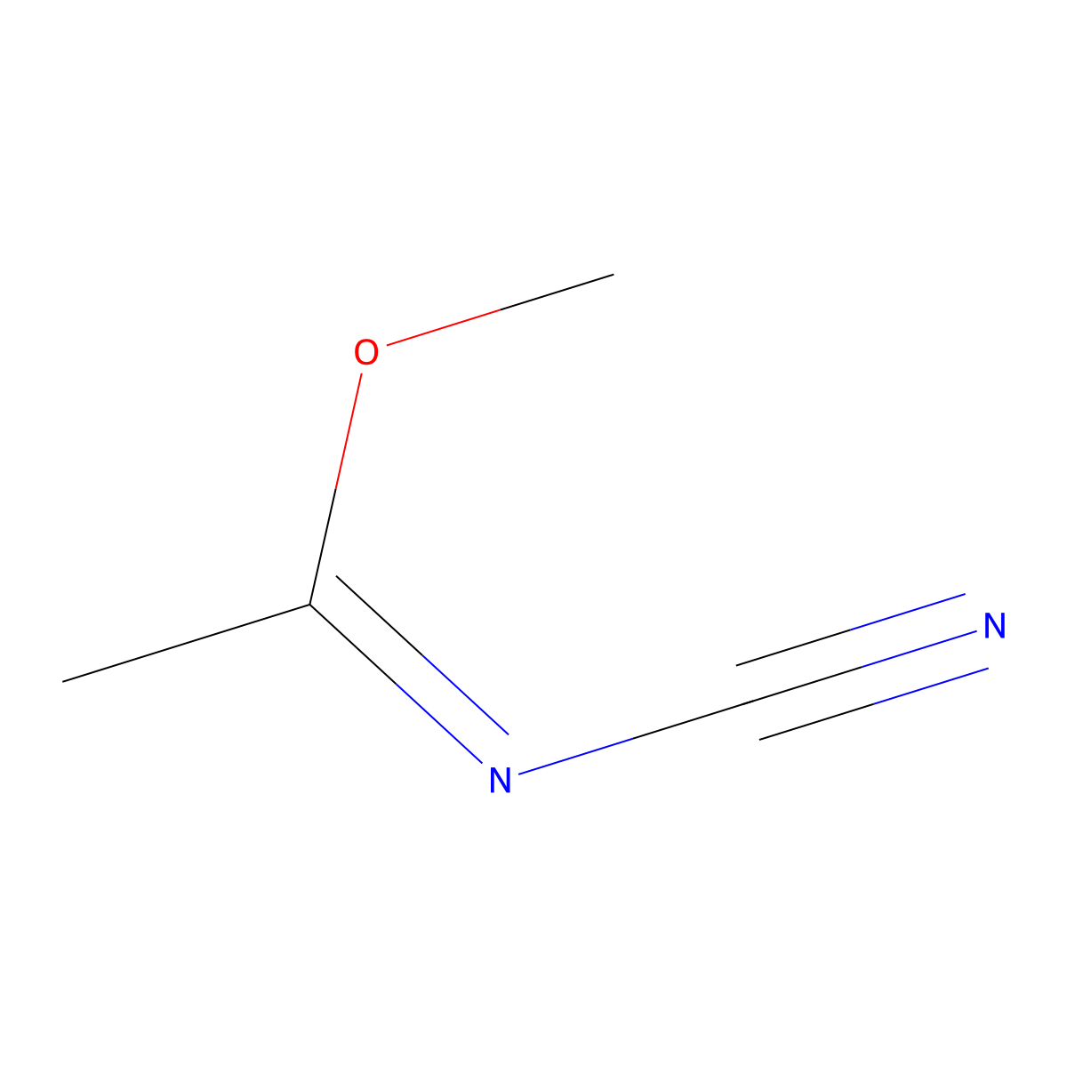 Ethanimidic acid, N-cyano-, methyl ester molecular structure, CAS 5652-84-6