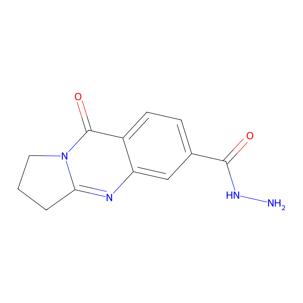 9-Oxo-1,2,3,9-tetrahydropyrrolo[2,1-b]quinazoline-6-carbohydrazide molecular structure, CAS 565206-94-2