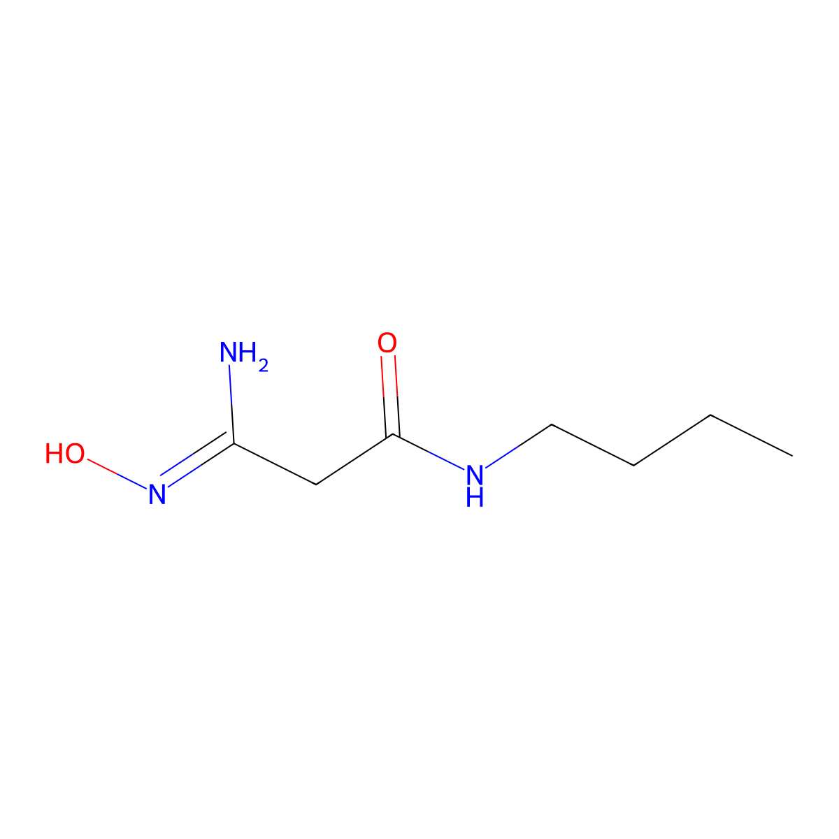 N-butyl-2-(N'-hydroxycarbamimidoyl)acetamide molecular structure, CAS 565207-40-1