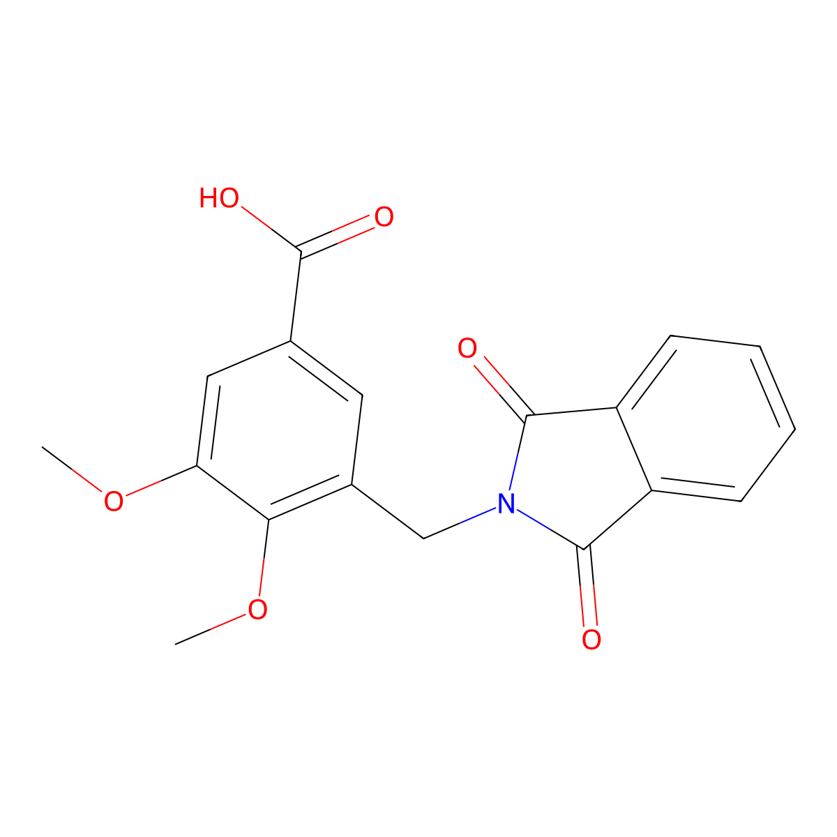 3-[(1,3-dioxo-2,3-dihydro-1H-isoindol-2-yl)methyl]-4,5-dimethoxybenzoic acid molecular structure, CAS 565210-81-3