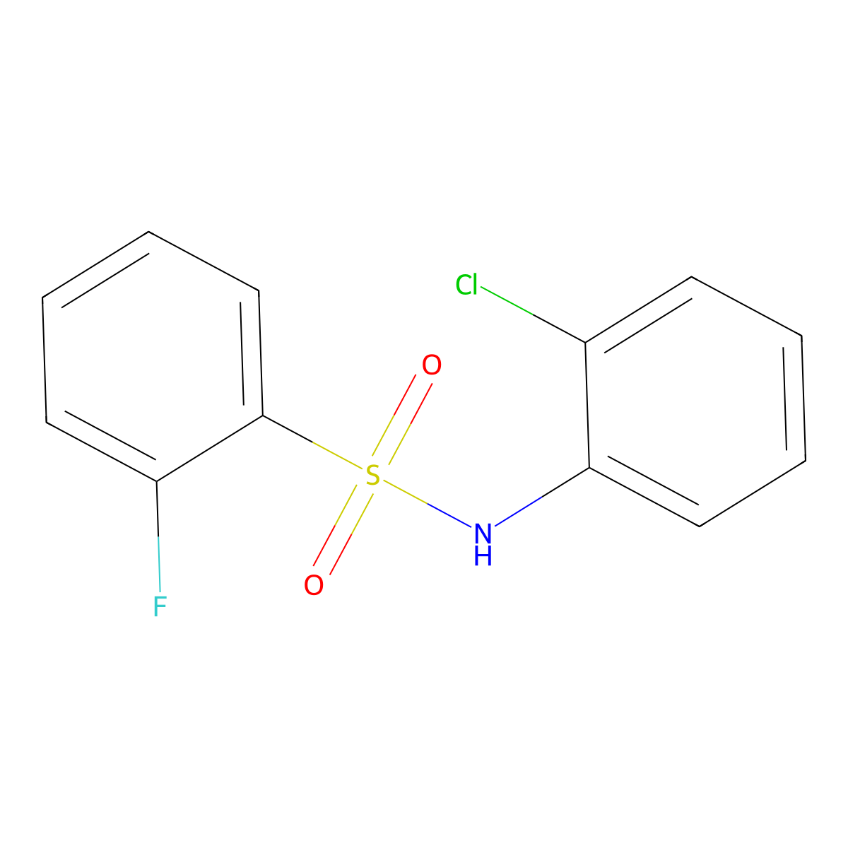 (2-Chlorophenyl)[(2-fluorophenyl)sulfonyl]amine molecular structure, CAS 565217-69-8
