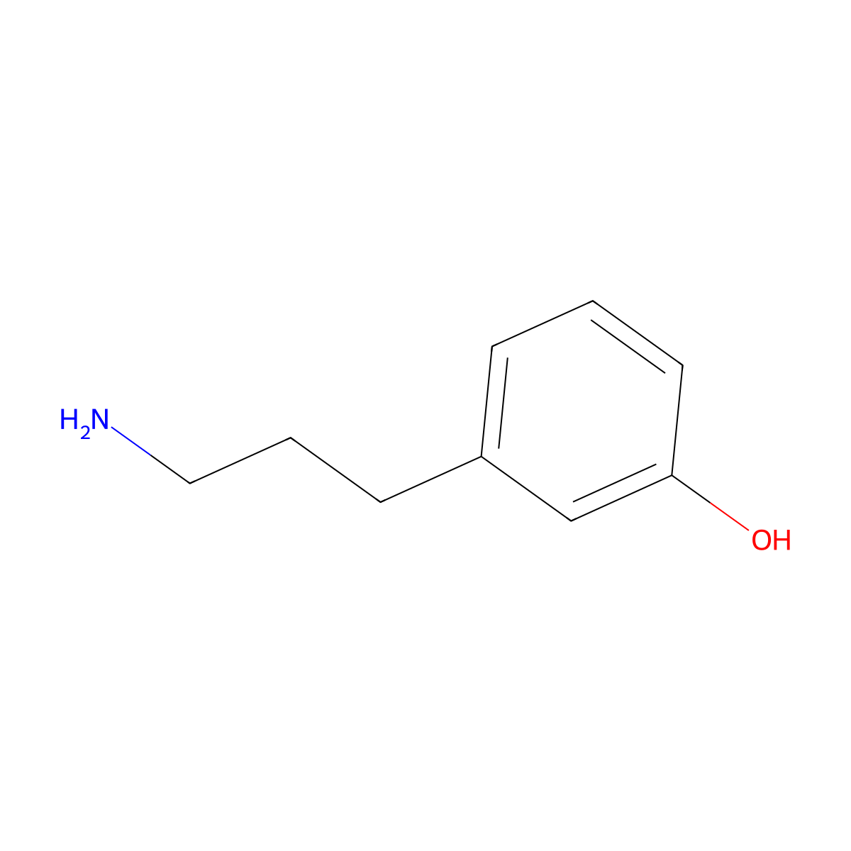 3-(3-Aminopropyl)phenol molecular structure, CAS 56522-50-0