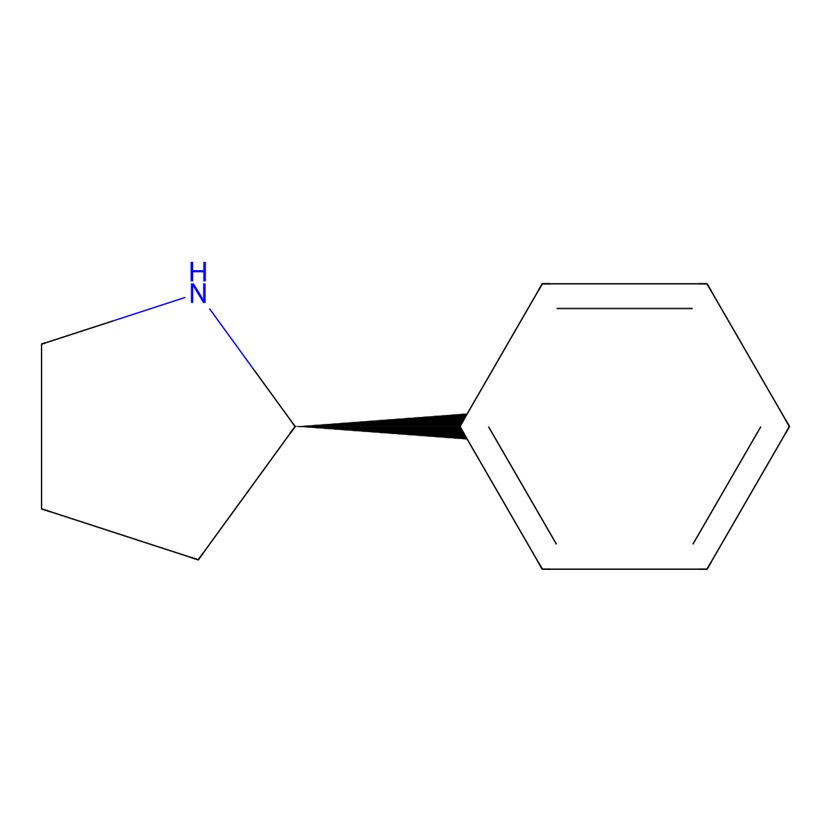 (R)-2-Phenylpyrrolidine molecular structure, CAS 56523-47-8