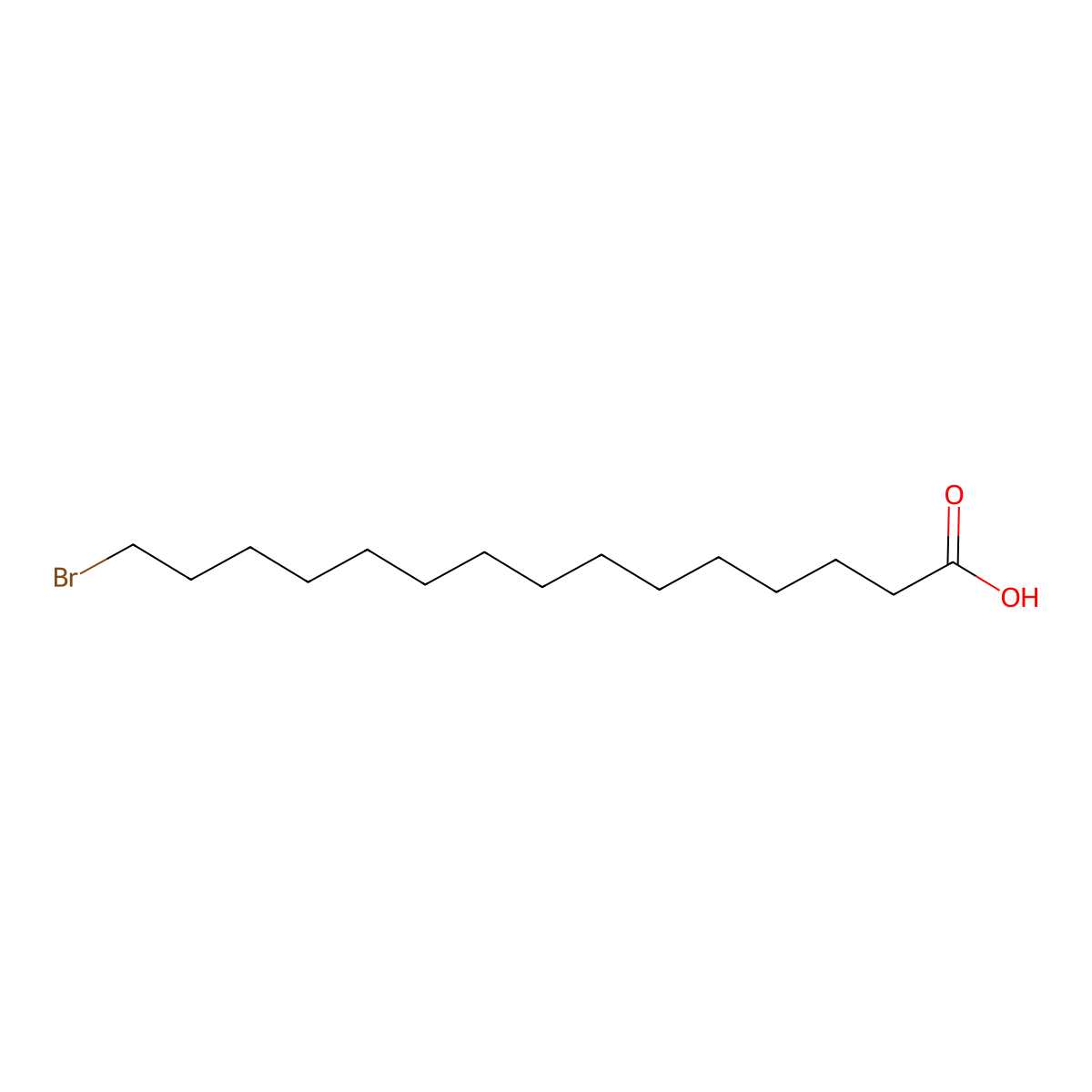 15-Bromopentadecanoic acid molecular structure, CAS 56523-59-2