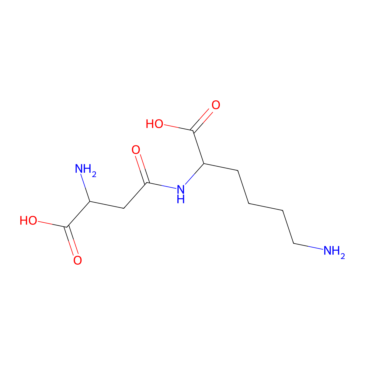 Aspartylysine molecular structure, CAS 56523-60-5