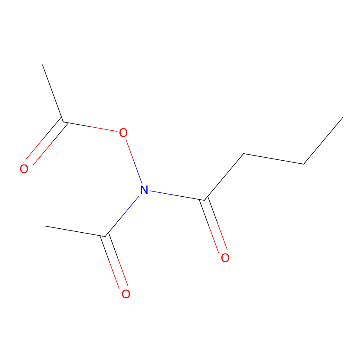 N-acetoxy-N-acetylbutyramide molecular structure, CAS 56523-73-0