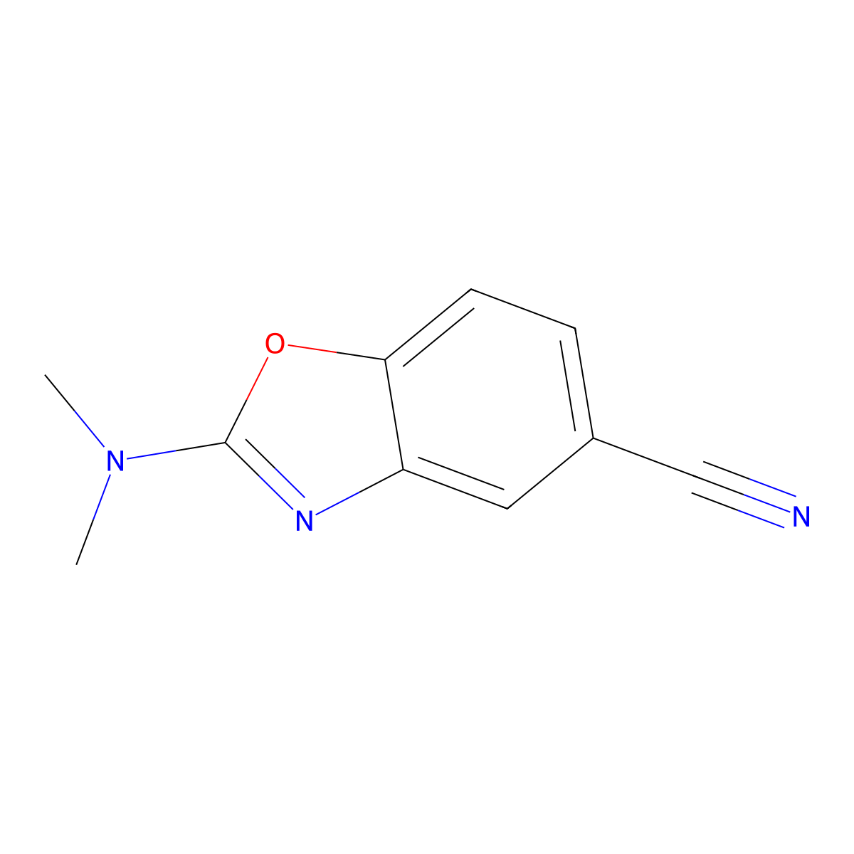2-(Dimethylamino)-1,3-benzoxazole-5-carbonitrile molecular structure, CAS 565237-26-5