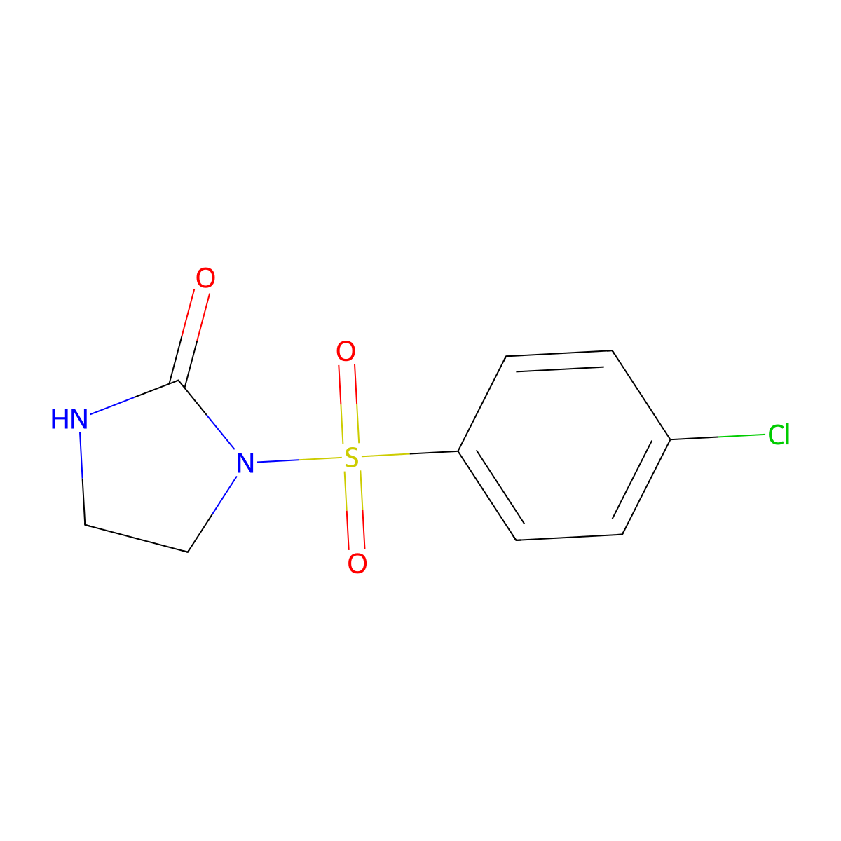 1-(4-Chlorophenylsulfonyl)-2-imidazolidinone molecular structure, CAS 56524-75-5