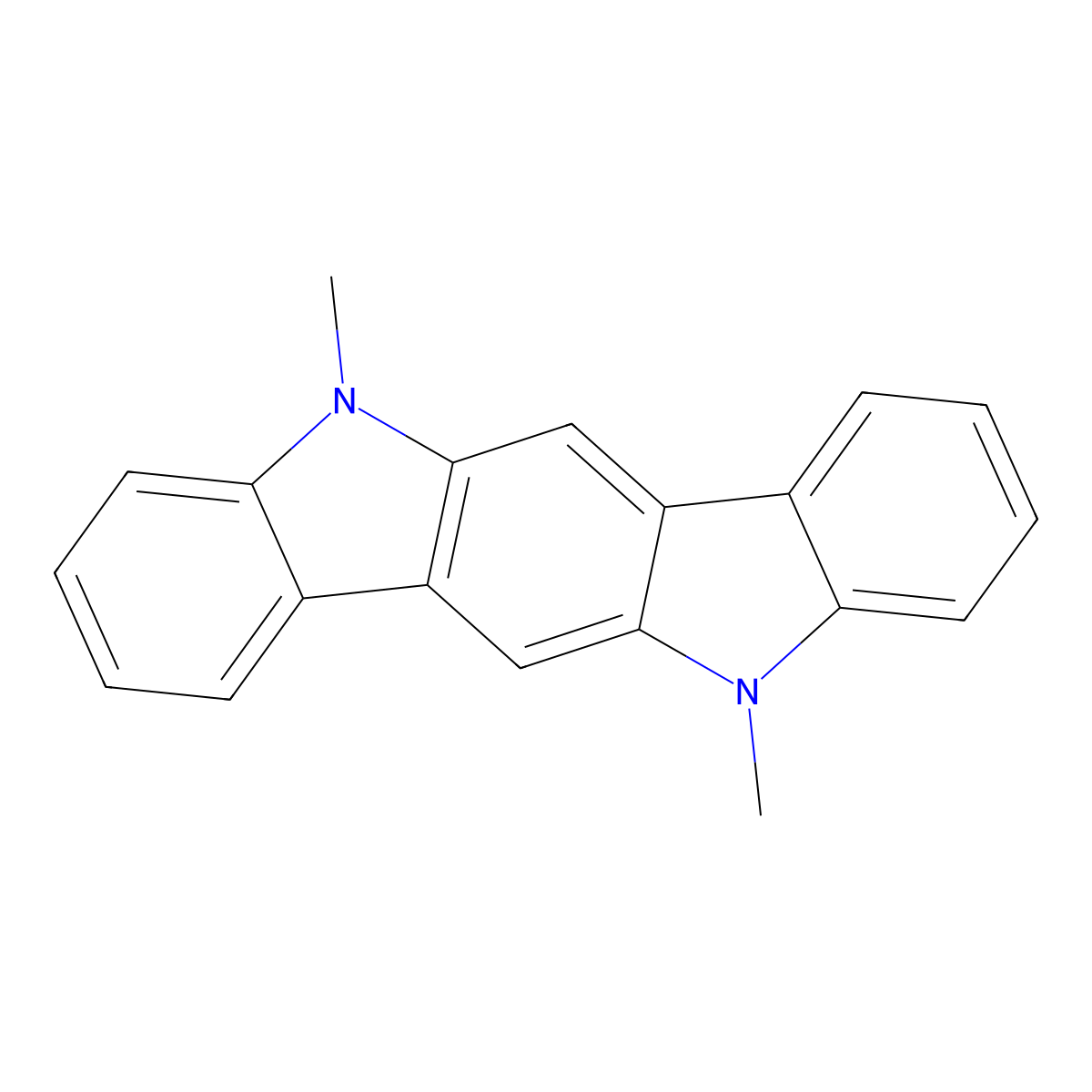 Indolo(3,2-b)carbazole, 5,11-dihydro-5,11-dimethyl- molecular structure, CAS 56525-80-5