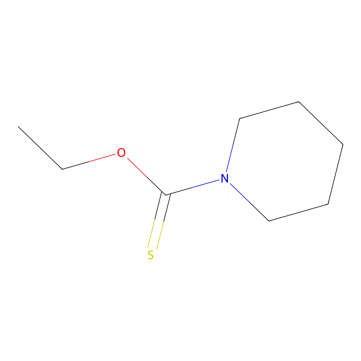 O-Ethyl piperidine-1-carbothioate molecular structure, CAS 56525-81-6