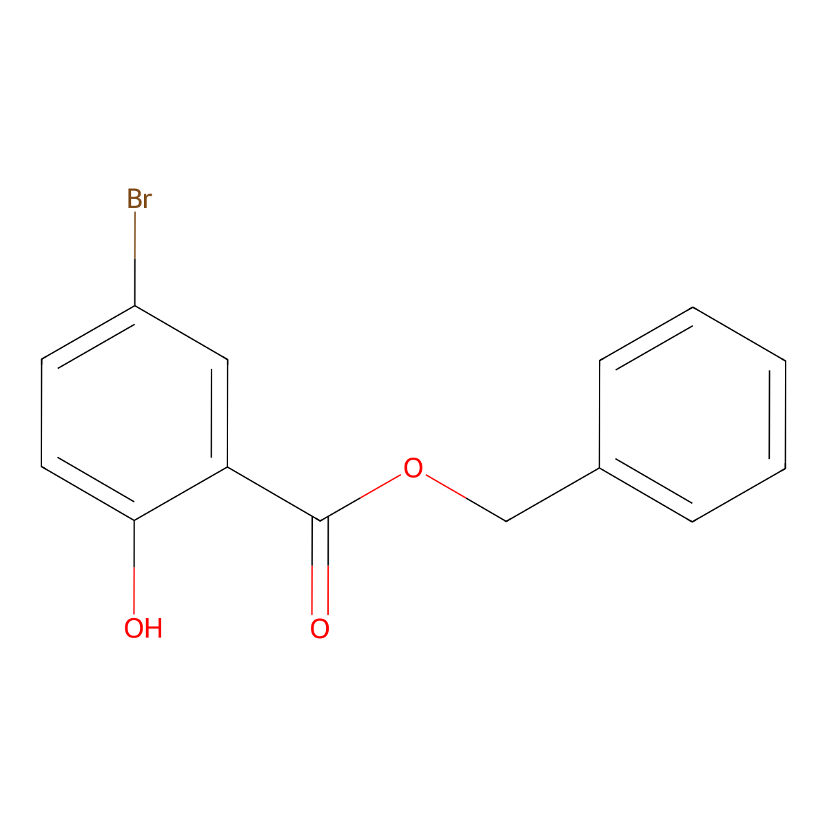 Benzyl 5-bromo-2-hydroxybenzoate molecular structure, CAS 56529-67-0
