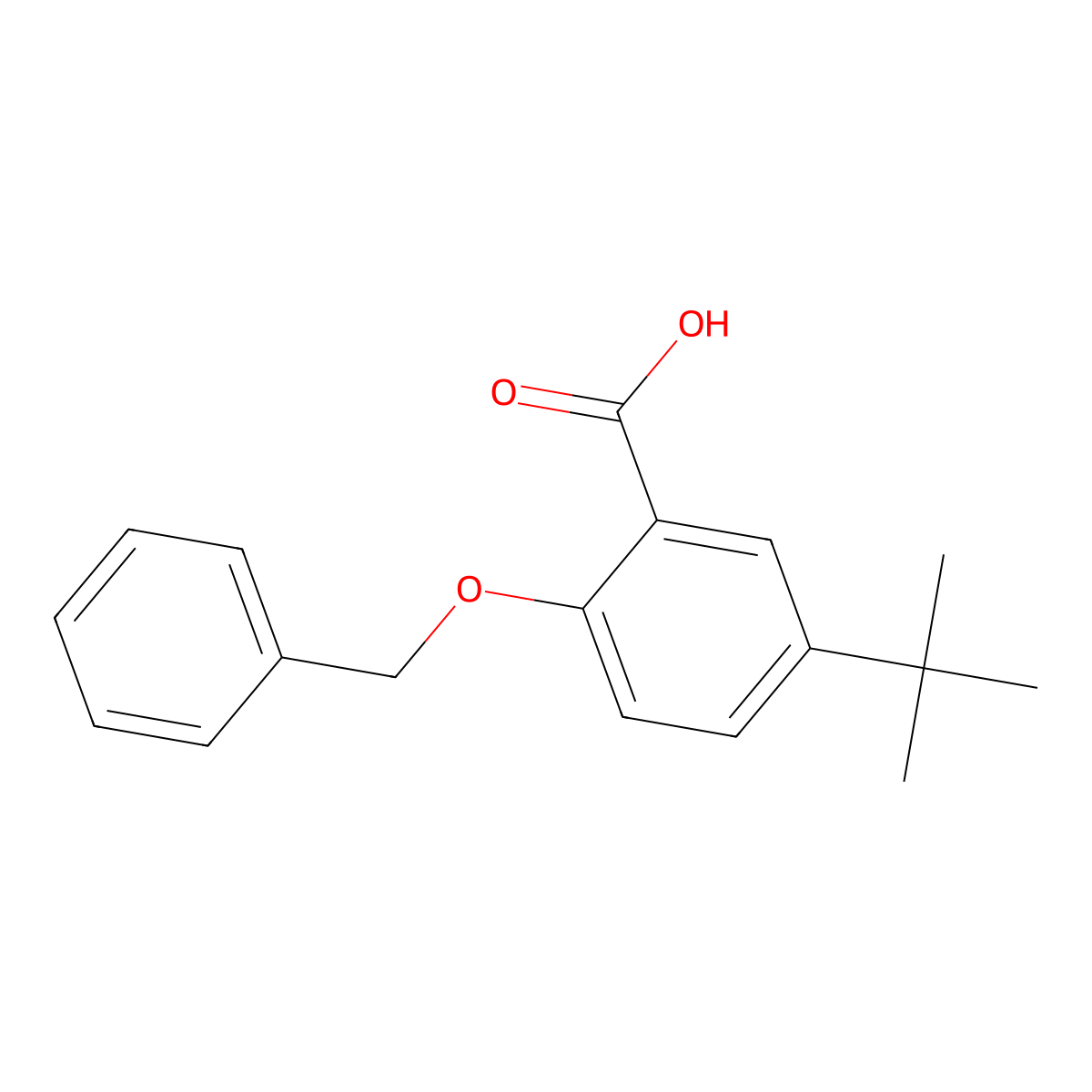 2-(Benzyloxy)-5-(tert-butyl)benzoic acid molecular structure, CAS 56529-82-9