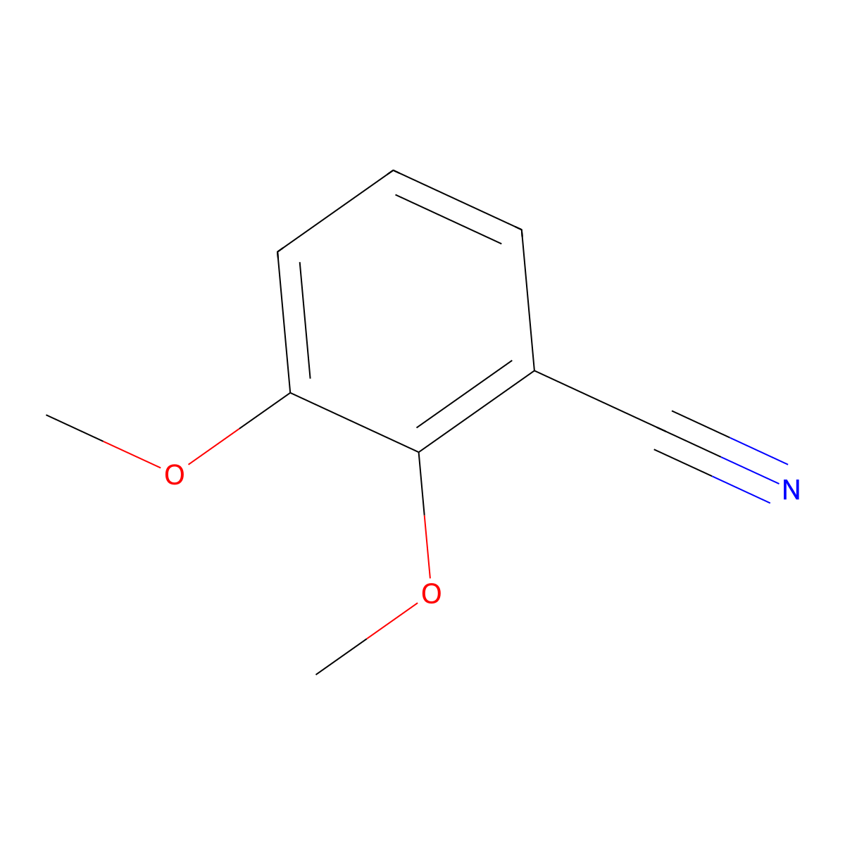 2,3-Dimethoxybenzonitrile molecular structure, CAS 5653-62-3