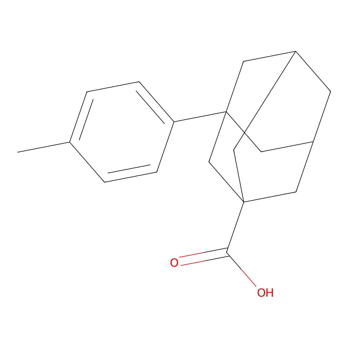 3-(4-Methylphenyl)adamantane-1-carboxylic acid molecular structure, CAS 56531-69-2