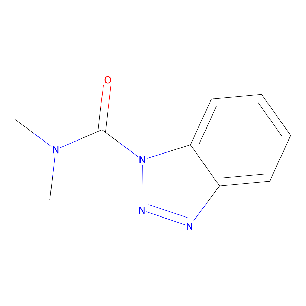 N,N-dimethylbenzotriazole-1-carboxamide molecular structure, CAS 56533-01-8