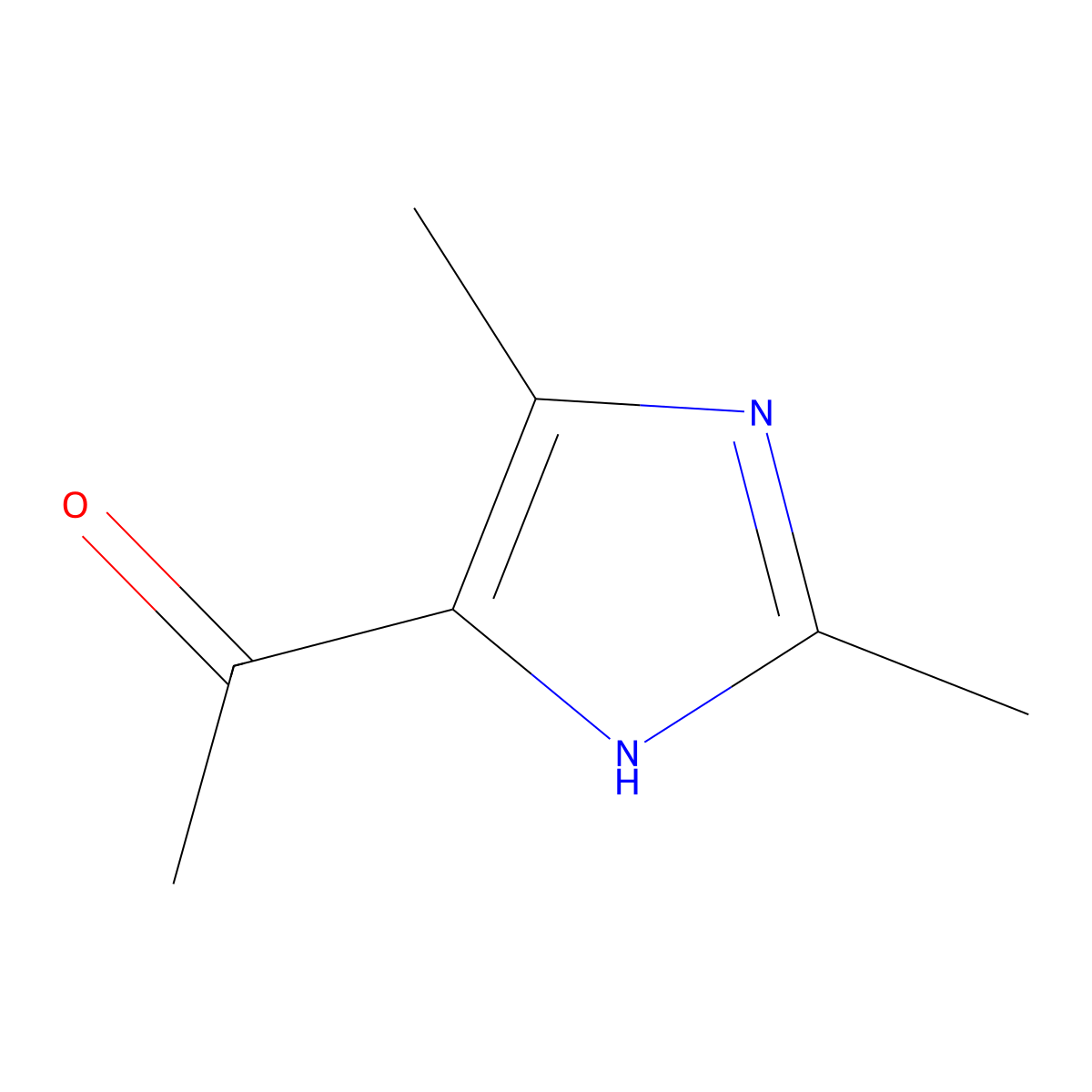 1-(2,5-dimethyl-1H-imidazol-4-yl)ethan-1-one molecular structure, CAS 56536-44-8