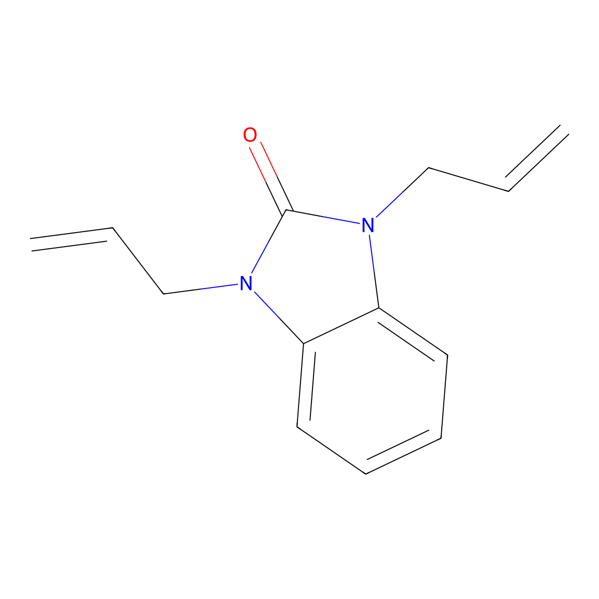 1,3-Diprop-2-enyl-3-hydrobenzimidazol-2-one molecular structure, CAS 56539-72-1