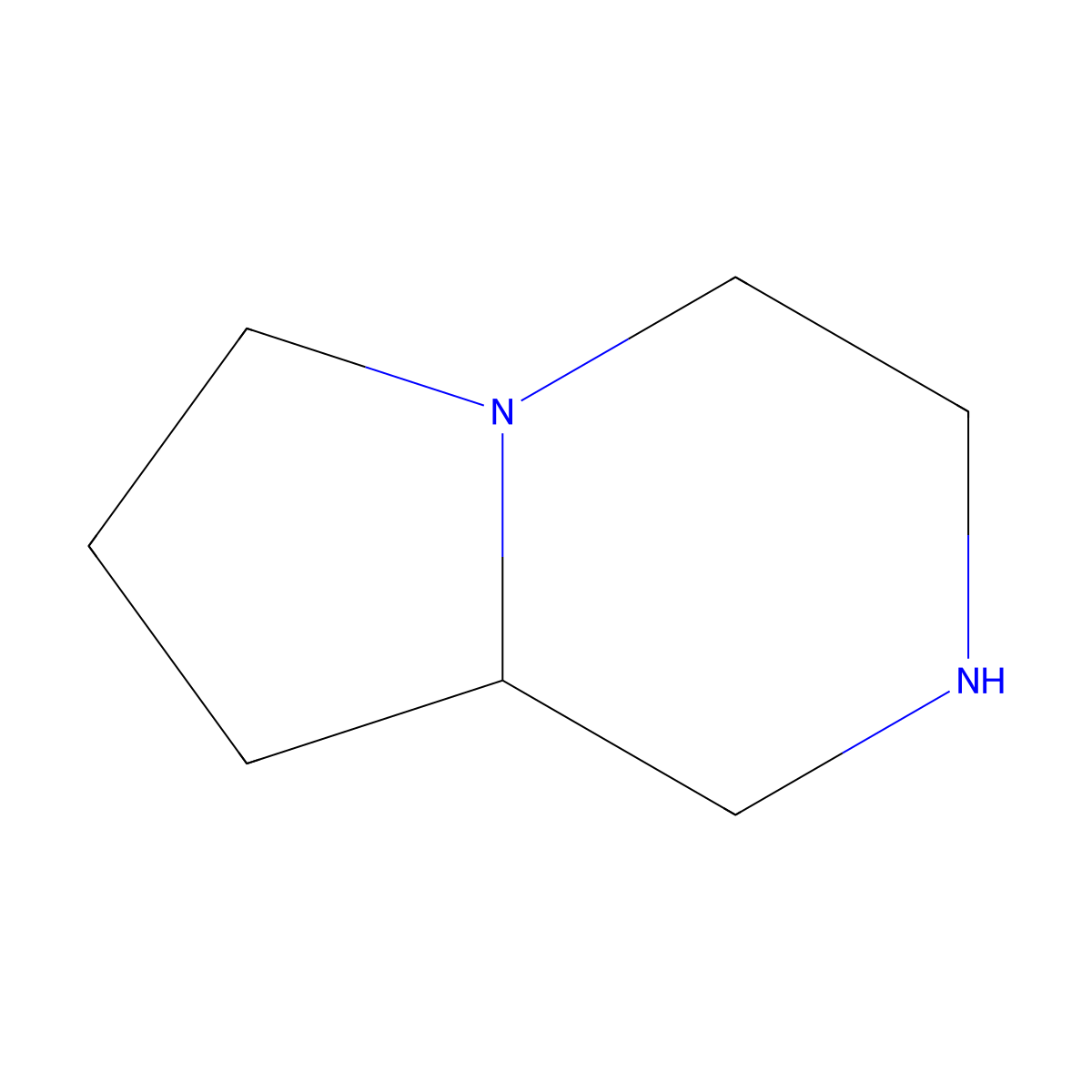 Octahydropyrrolo(1,2-a)pyrazine molecular structure, CAS 5654-83-1
