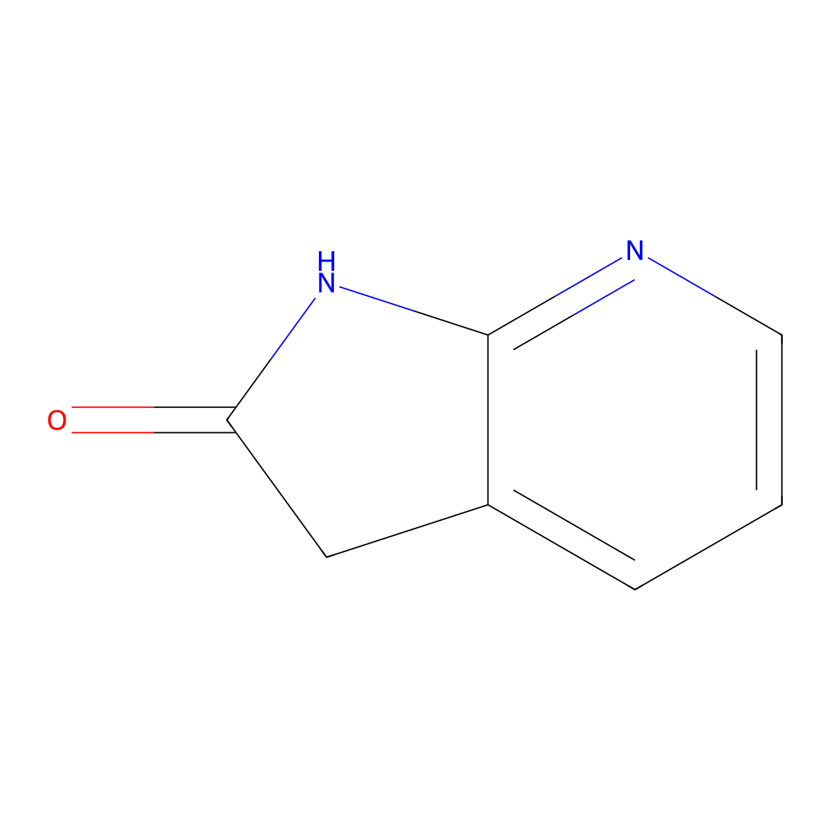 1,3-Dihydro-2H-pyrrolo(2,3-b)pyridin-2-one molecular structure, CAS 5654-97-7