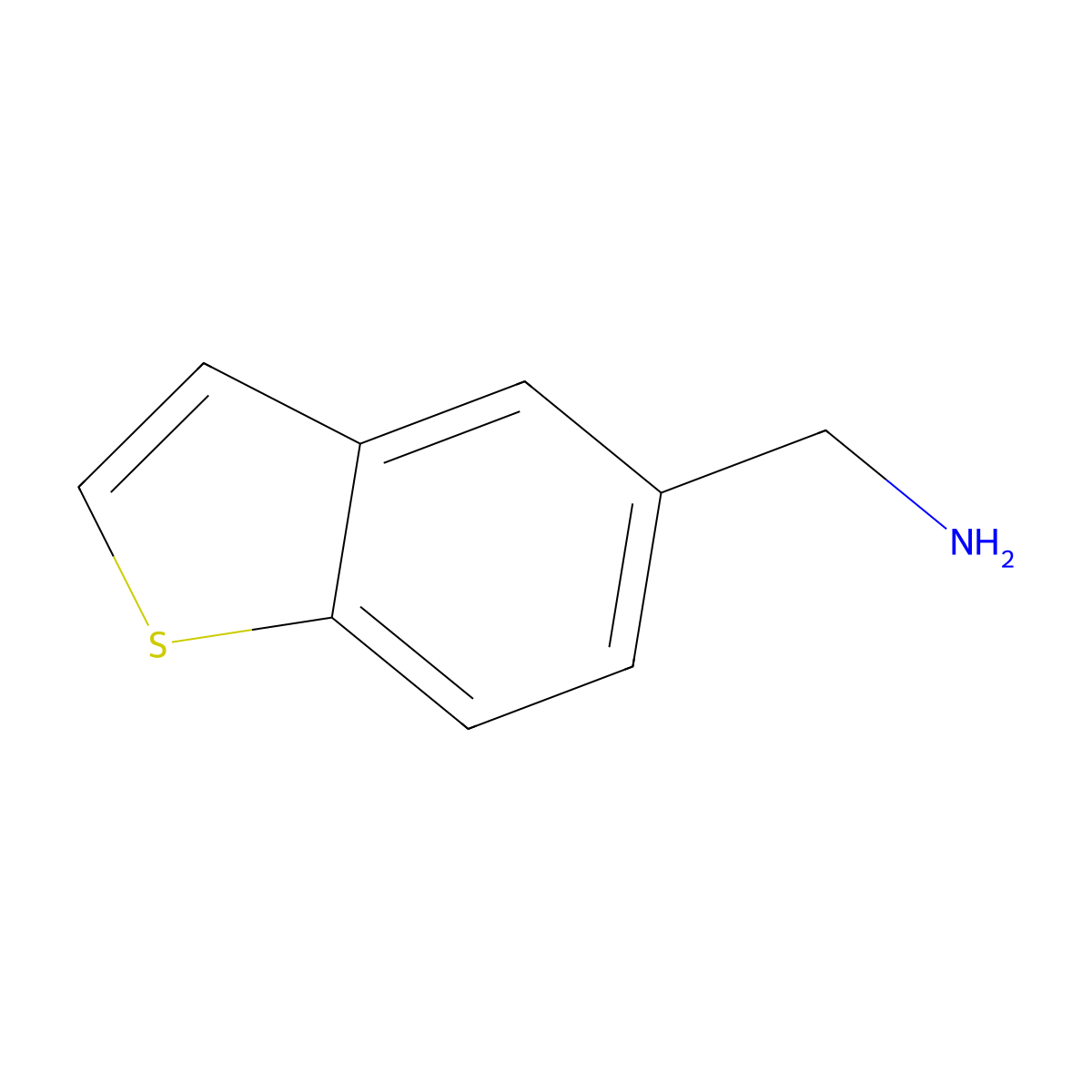 1-Benzothiophen-5-ylmethylamine molecular structure, CAS 56540-52-4