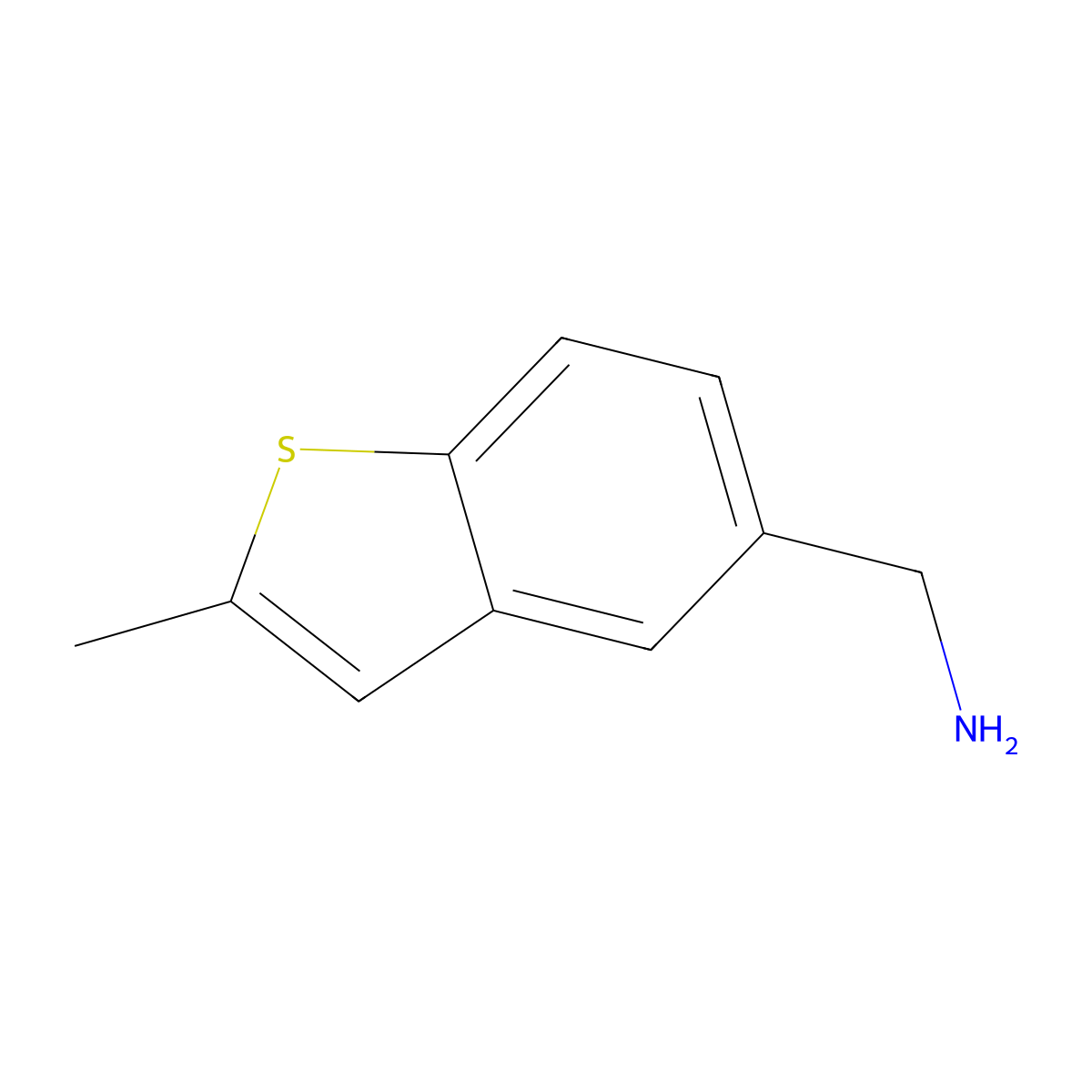 1-(2-Methyl-1-benzothiophen-5-yl)methanamine molecular structure, CAS 56540-60-4