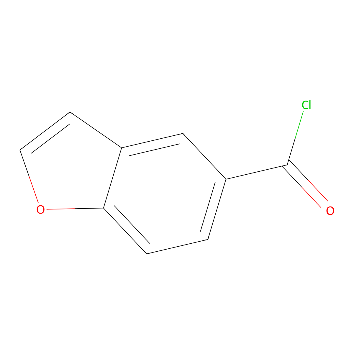 1-Benzofuran-5-carbonyl chloride molecular structure, CAS 56540-70-6