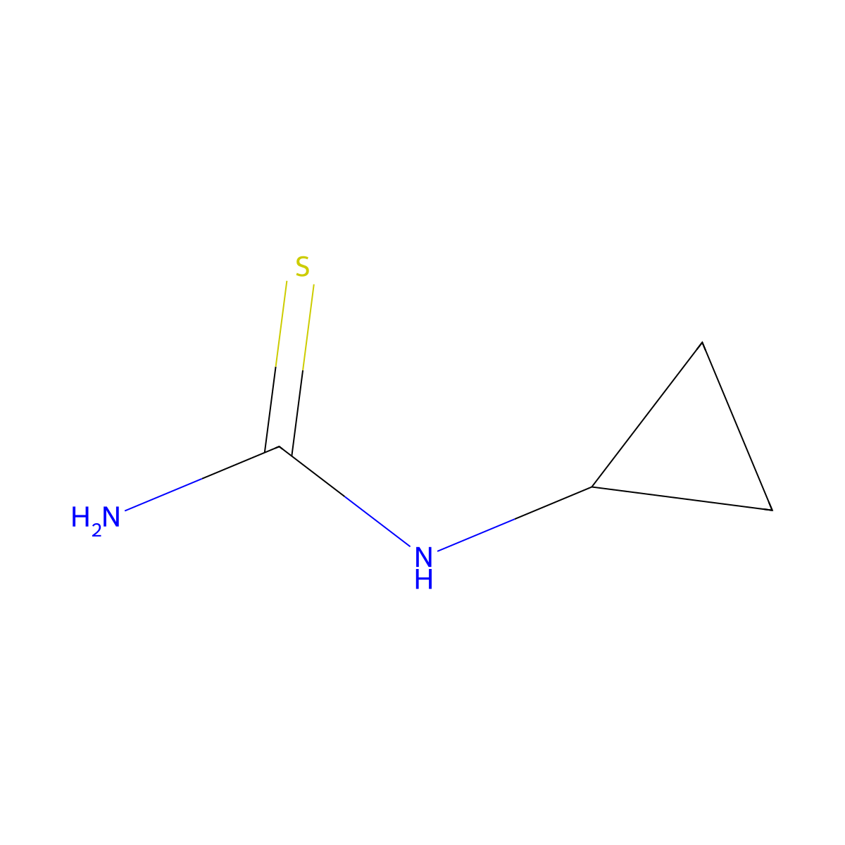 Cyclopropylthiourea molecular structure, CAS 56541-14-1