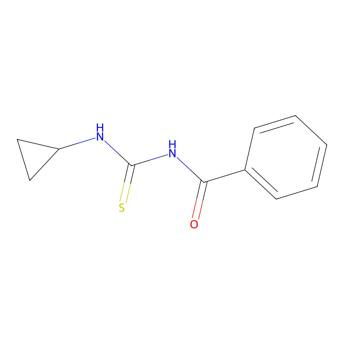 Benzamide, N-[(cyclopropylamino)thioxomethyl]- molecular structure, CAS 56541-16-3
