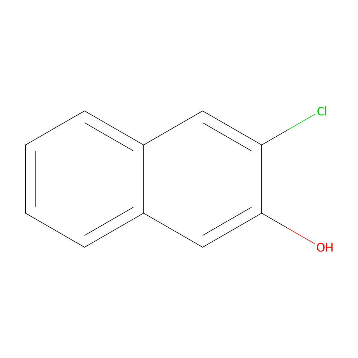 2-Naphthol, chloro- molecular structure, CAS 56541-64-1
