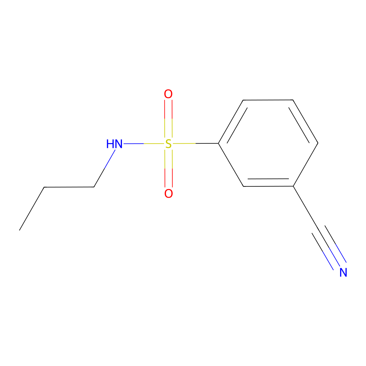3-cyano-N-propylbenzenesulfonamide molecular structure, CAS 56542-63-3