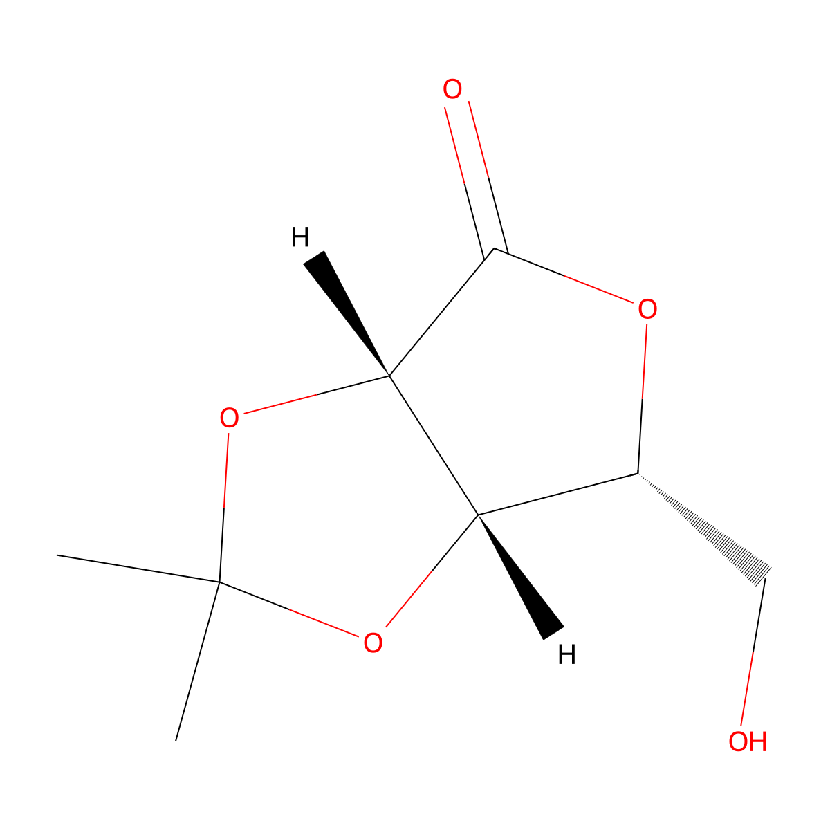 (3aS,6R,6aS)-6-(hydroxymethyl)-2,2-dimethyl-6,6a-dihydro-3aH-furo[3,4-d][1,3]dioxol-4-one molecular structure, CAS 56543-10-3