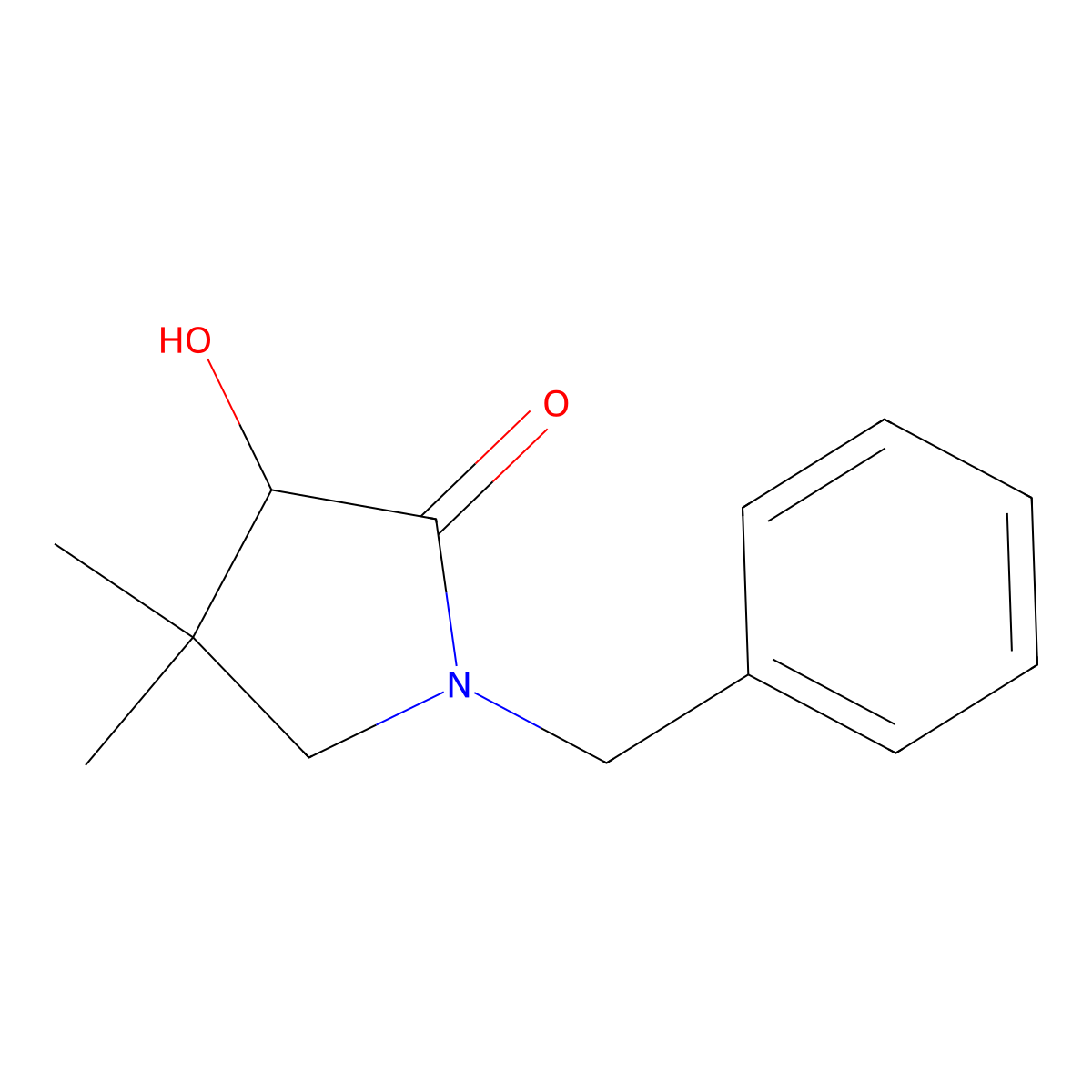 1-Benzyl-3-hydroxy-4,4-dimethylpyrrolidin-2-one molecular structure, CAS 565430-90-2