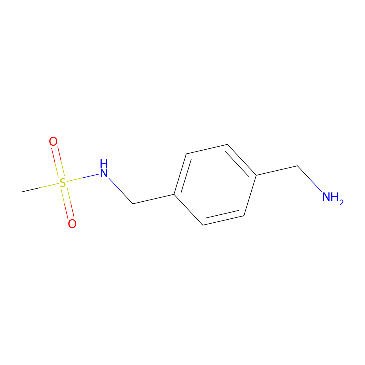 N-{[4-(aminomethyl)phenyl]methyl}methanesulfonamide molecular structure, CAS 565448-35-3