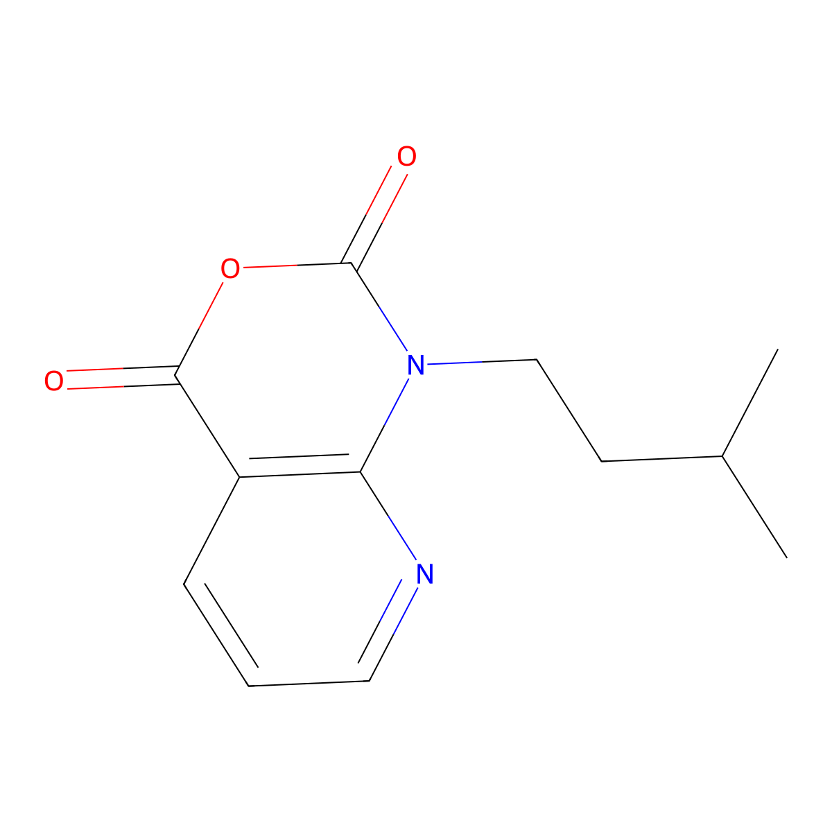 1-Isopentyl-1H-pyrido[2,3-d][1,3]oxazine-2,4-dione molecular structure, CAS 565448-79-5