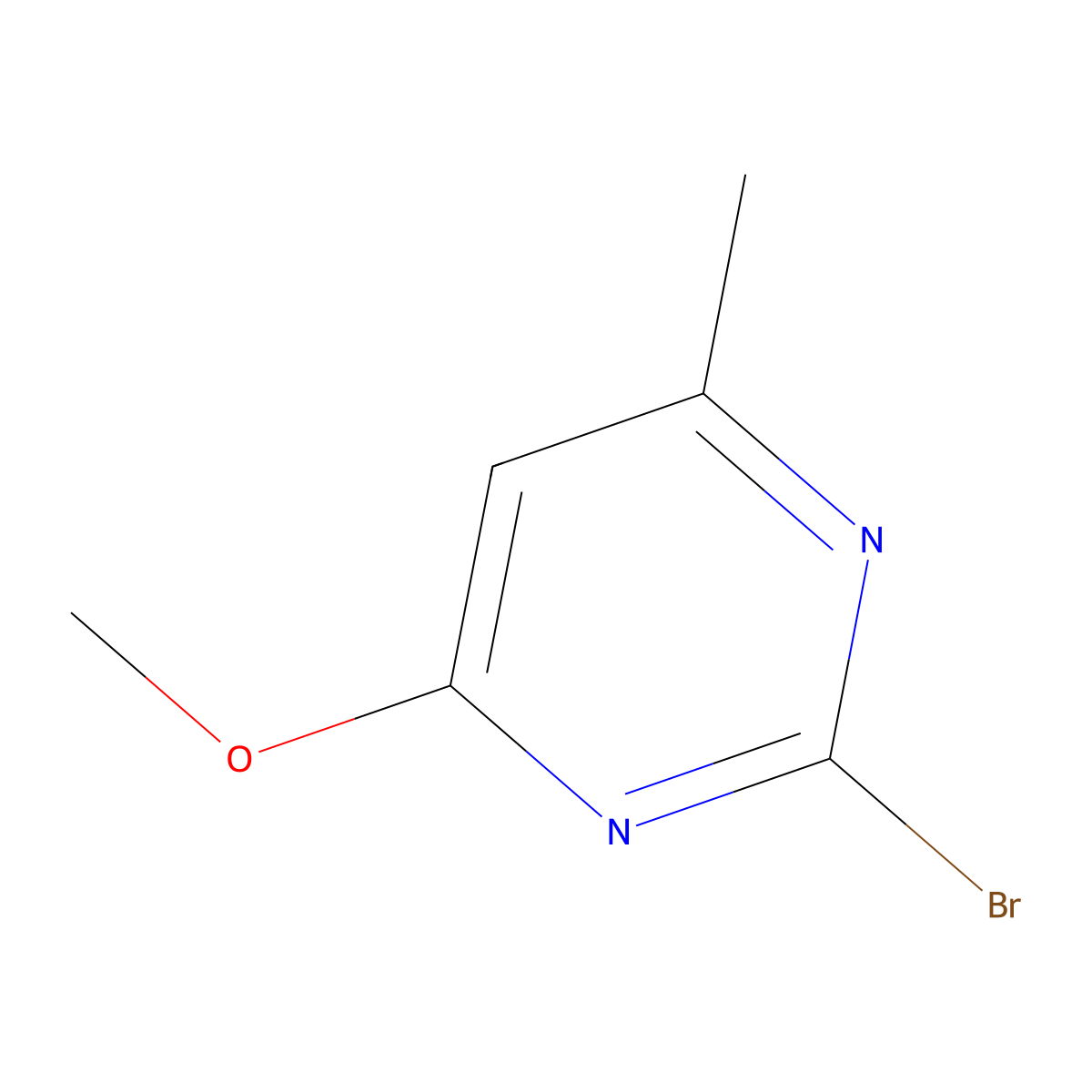 2-Bromo-4-methoxy-6-methylpyrimidine molecular structure, CAS 56545-10-9