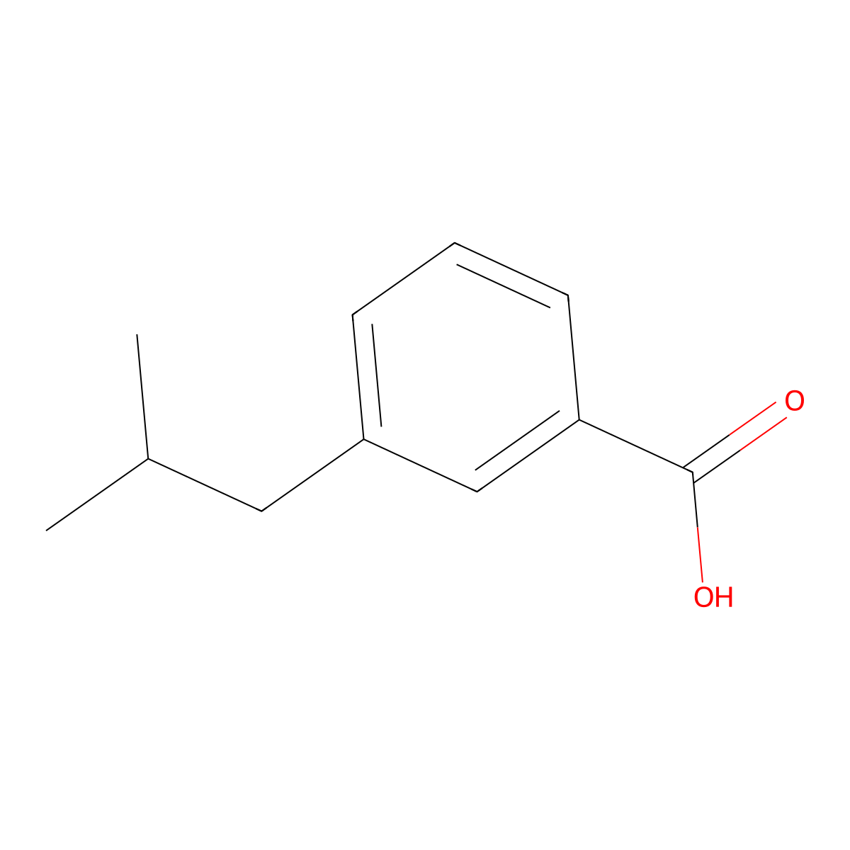 3-Isobutyl-benzoic acid molecular structure, CAS 565450-43-3
