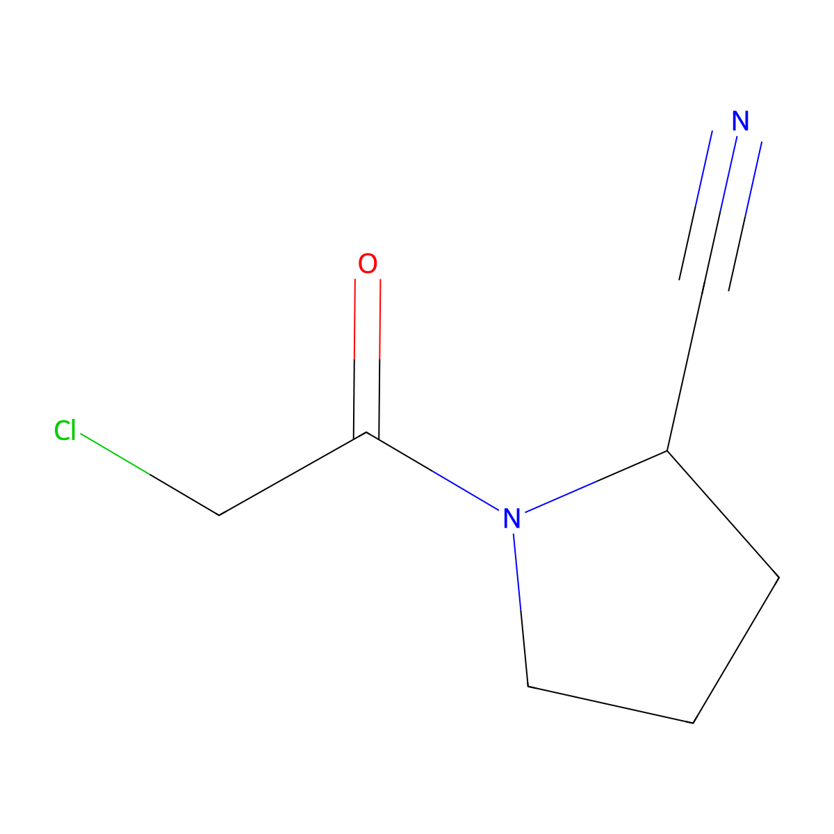 (R)-1-(2-chloroacetyl)pyrrolidine-2-carbonitrile molecular structure, CAS 565452-98-4