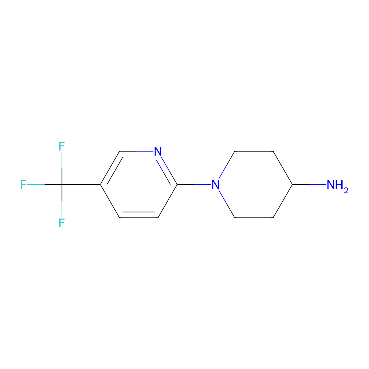 1-(5-(Trifluoromethyl)pyridin-2-yl)piperidin-4-amine molecular structure, CAS 565453-20-5