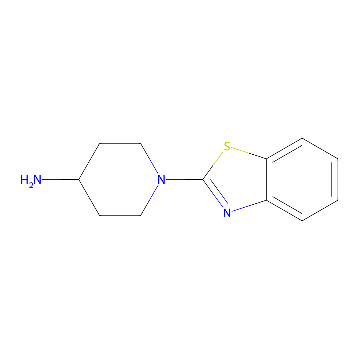 1-(1,3-Benzothiazol-2-yl)piperidin-4-amine molecular structure, CAS 565453-22-7