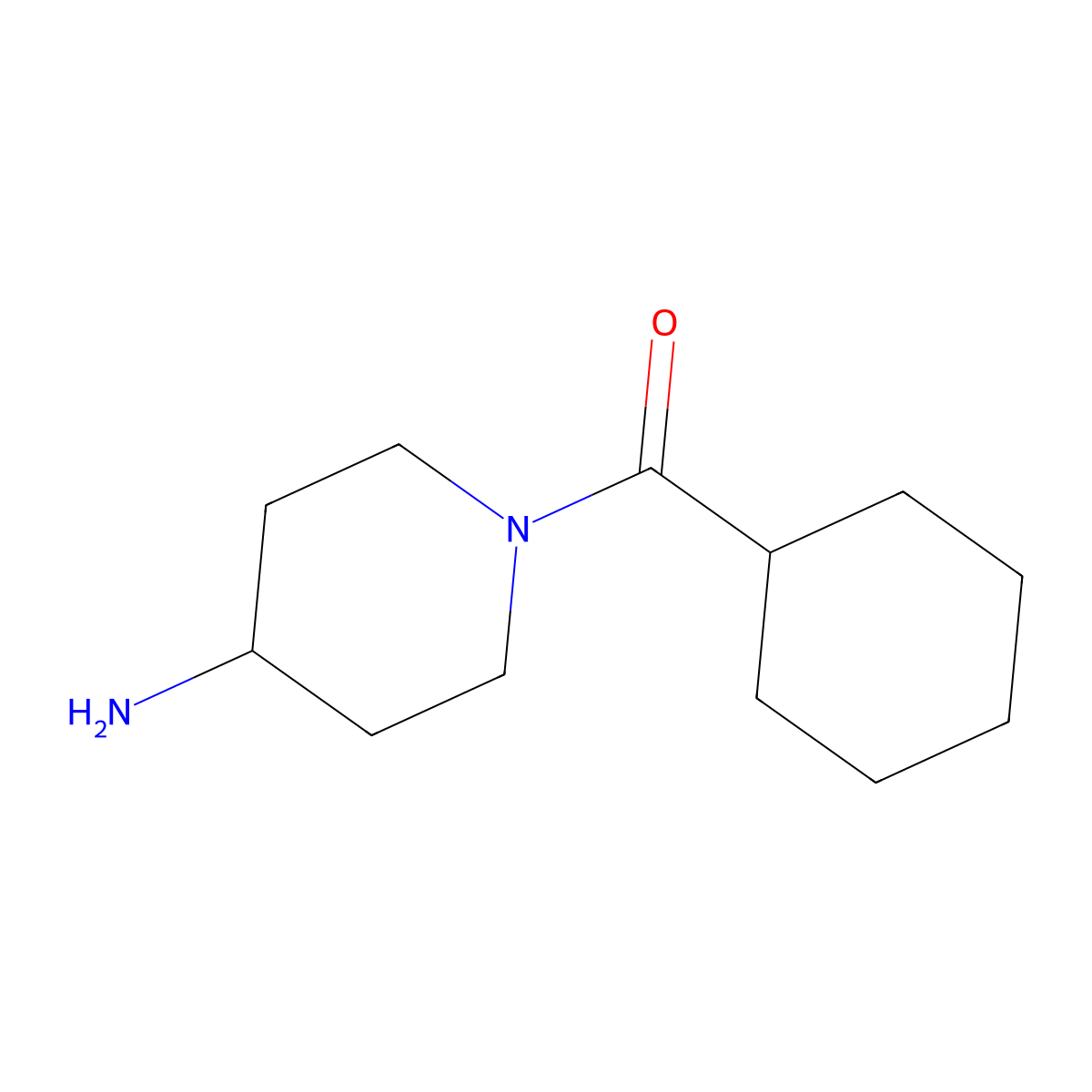 1-Cyclohexanecarbonylpiperidin-4-amine molecular structure, CAS 565453-24-9