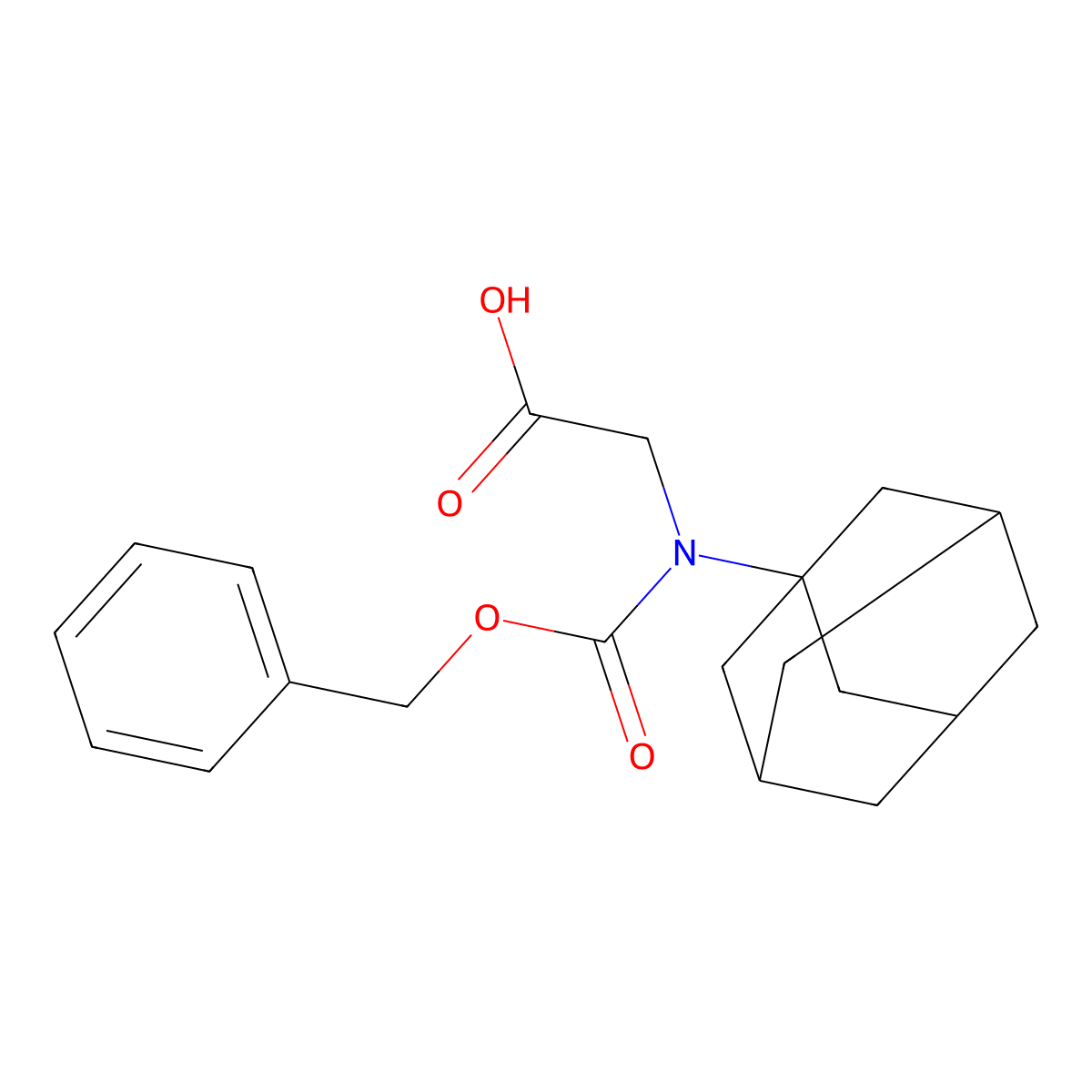 2-[(Adamantan-1-yl)[(benzyloxy)carbonyl]amino]acetic acid molecular structure, CAS 565453-31-8